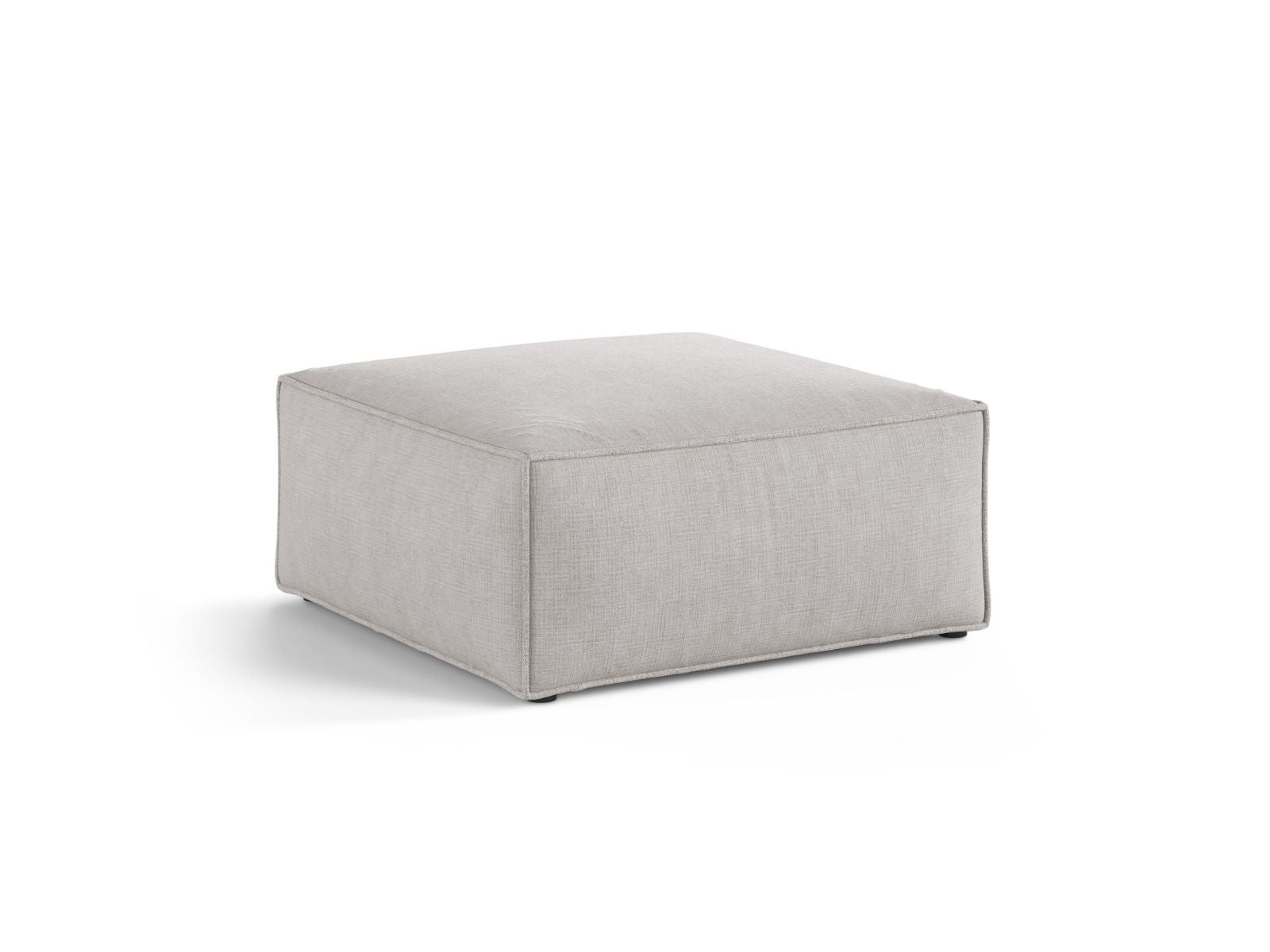 Stylischer 1-Sitzer Pouf Aveiro in hellem Grau, ideal für moderne Wohnräume. Hochwertiges Design von Cosmopolitan Design.