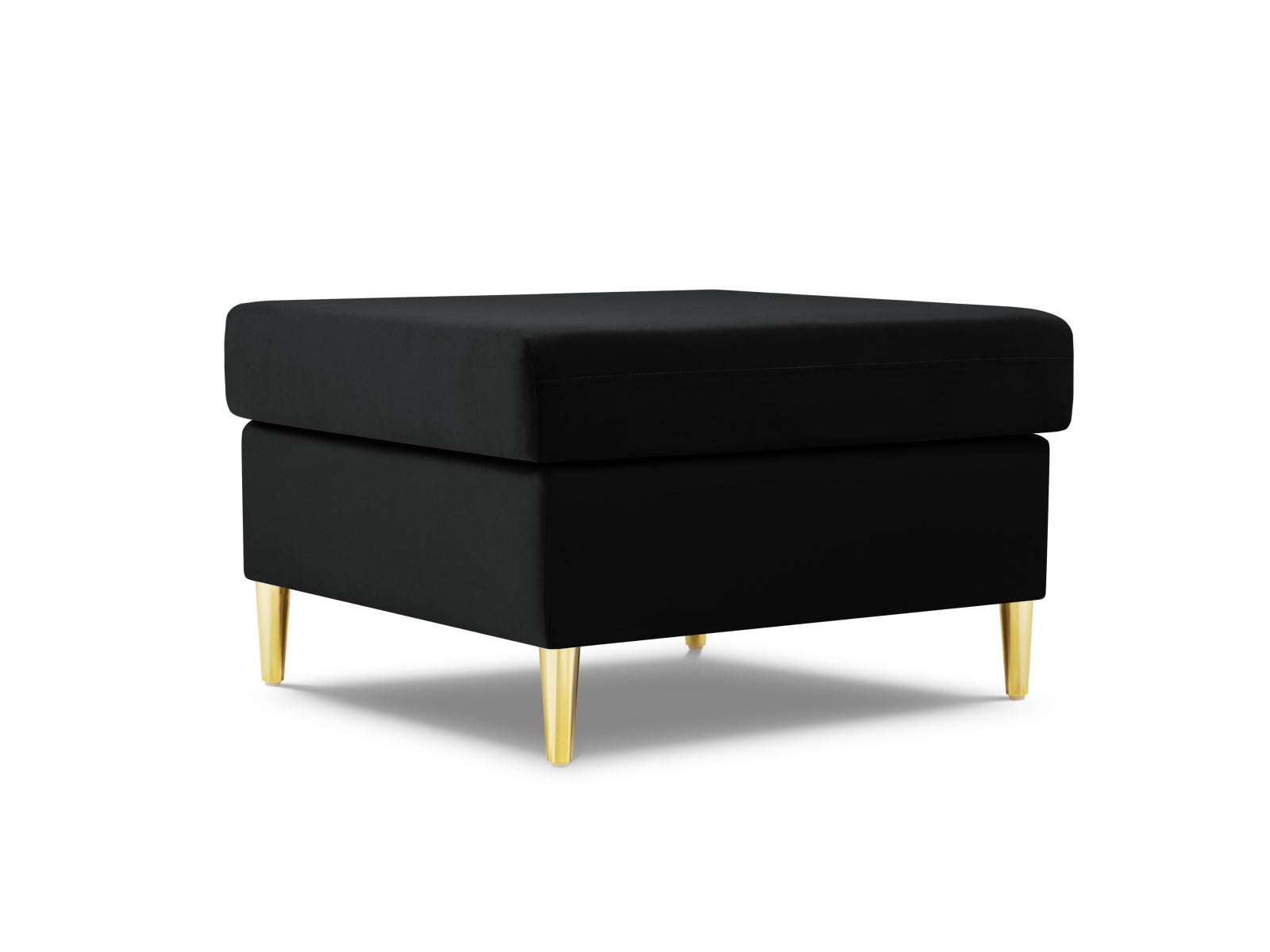 Kyoto Velour Pouf 1 Sitz 70cm in Black-Riviera präsentiert im Onlineshop von KAQTU Design AG. Pouf ist von Cosmopolitan Design