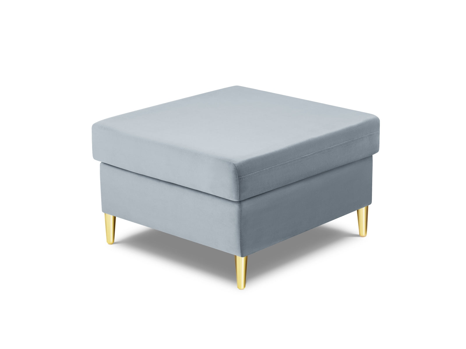 Stylischer Kyoto Pouf in zartem Hellblau, 70 cm Durchmesser, perfekt für moderne Wohnräume und gemütliche Sitzgelegenheiten.