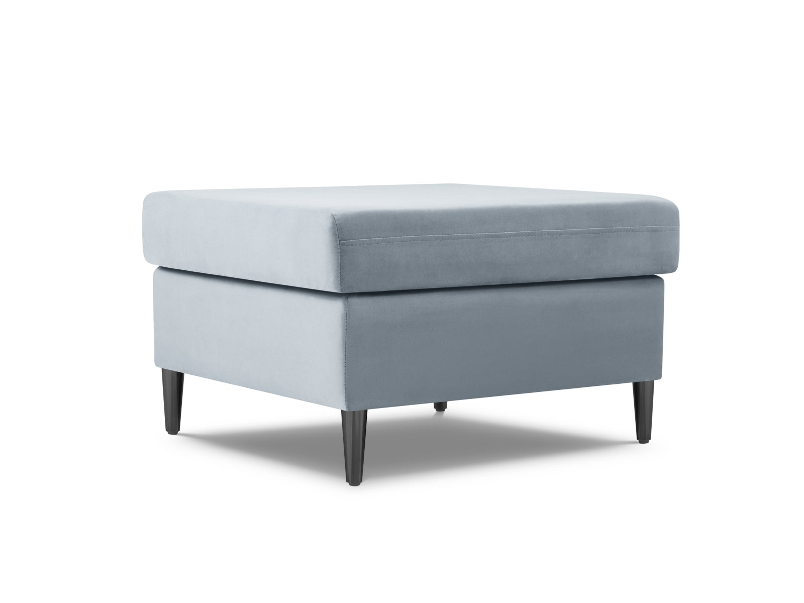 Eleganter Kyoto Pouf in sanftem Hellblau, 70 cm Durchmesser, ideal für stilvolle Akzente und komfortable Sitzmöglichkeiten im Wohnraum.