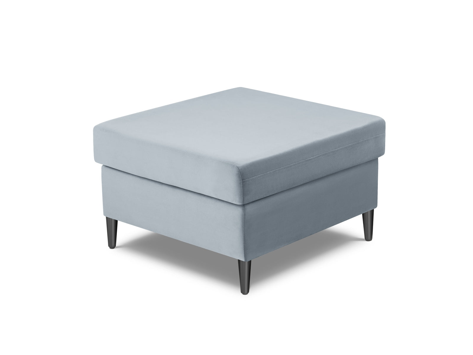 Eleganter Kyoto Pouf in sanftem Hellblau, 70 cm Durchmesser, ideal für stilvolle Akzente und komfortable Sitzmöglichkeiten im Wohnbereich.