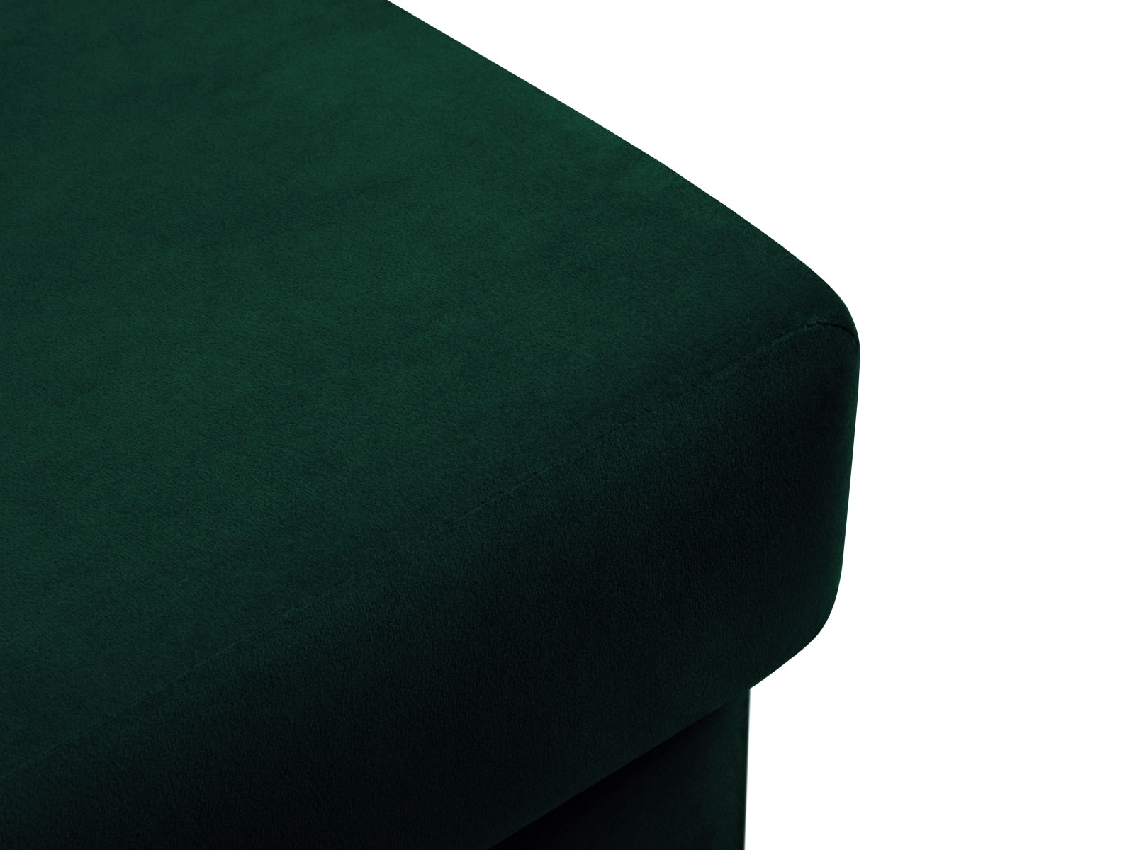 Stylischer Kyoto Pouf in tiefem Flaschengrün, 70 cm Durchmesser, perfekt für gemütliche Sitzgelegenheiten und moderne Wohnraumgestaltung.