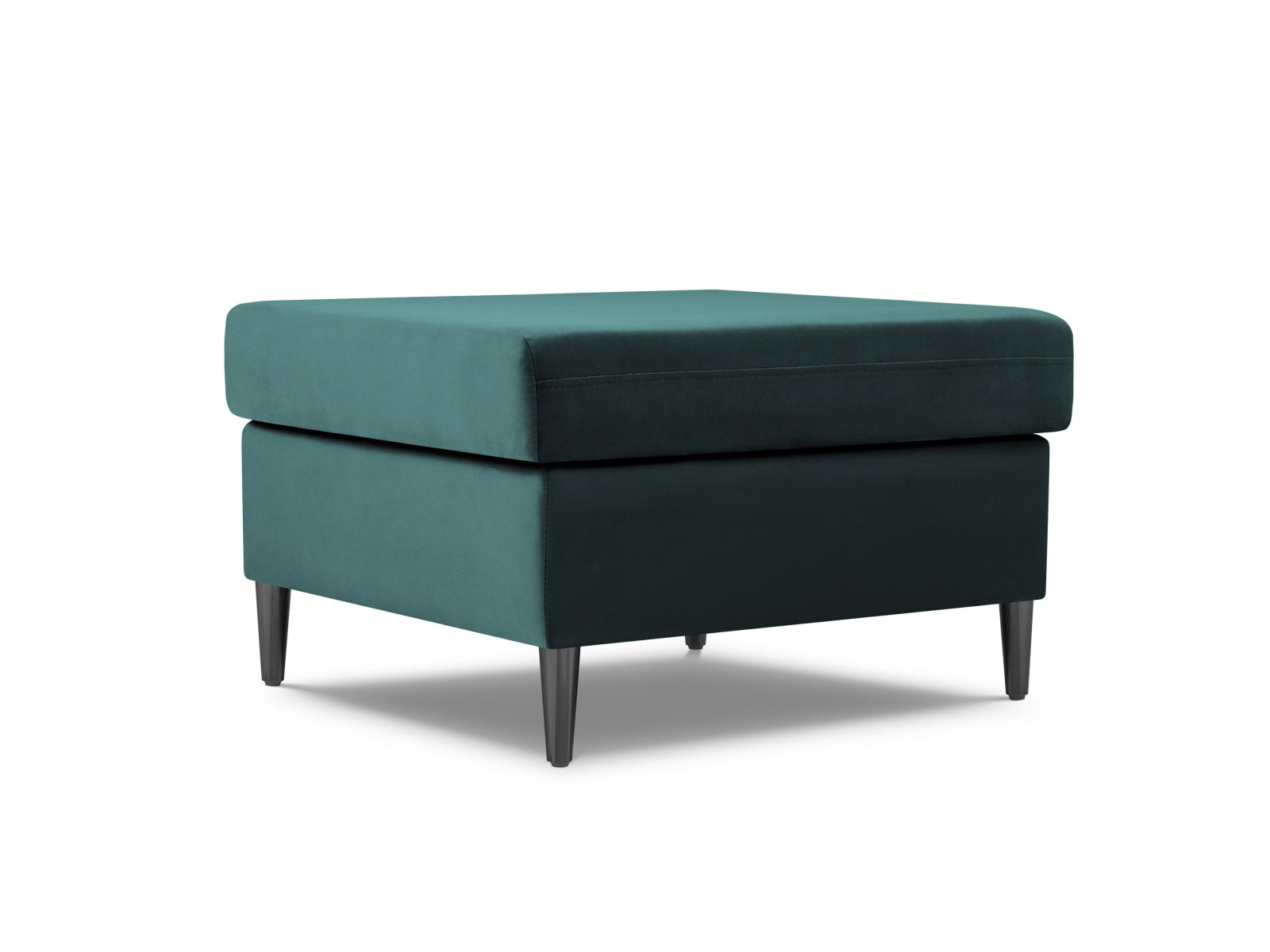 Eleganter Kyoto Pouf in Petrol-Riviera, 70 cm Durchmesser, ideal für stilvolle Akzente und zusätzlichen Komfort in jedem Raum.