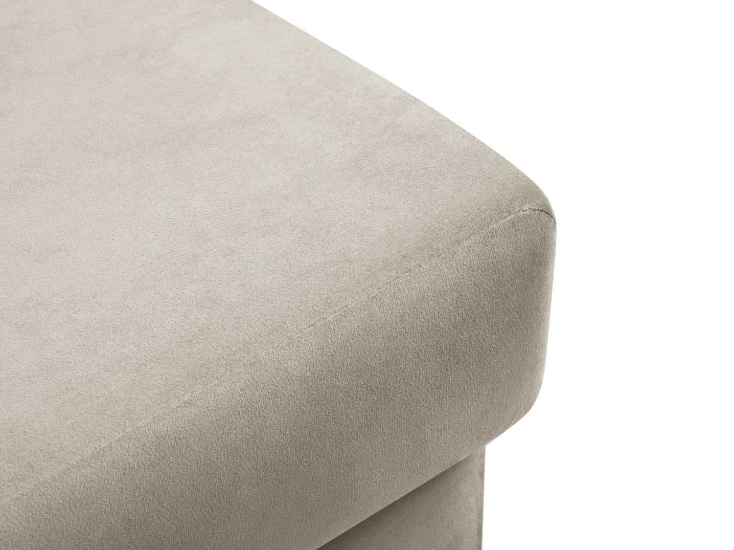Eleganter Kyoto Pouf mit 70 cm Durchmesser in sanftem Beige, ideal für gemütliche Akzente und modernes Wohndesign.