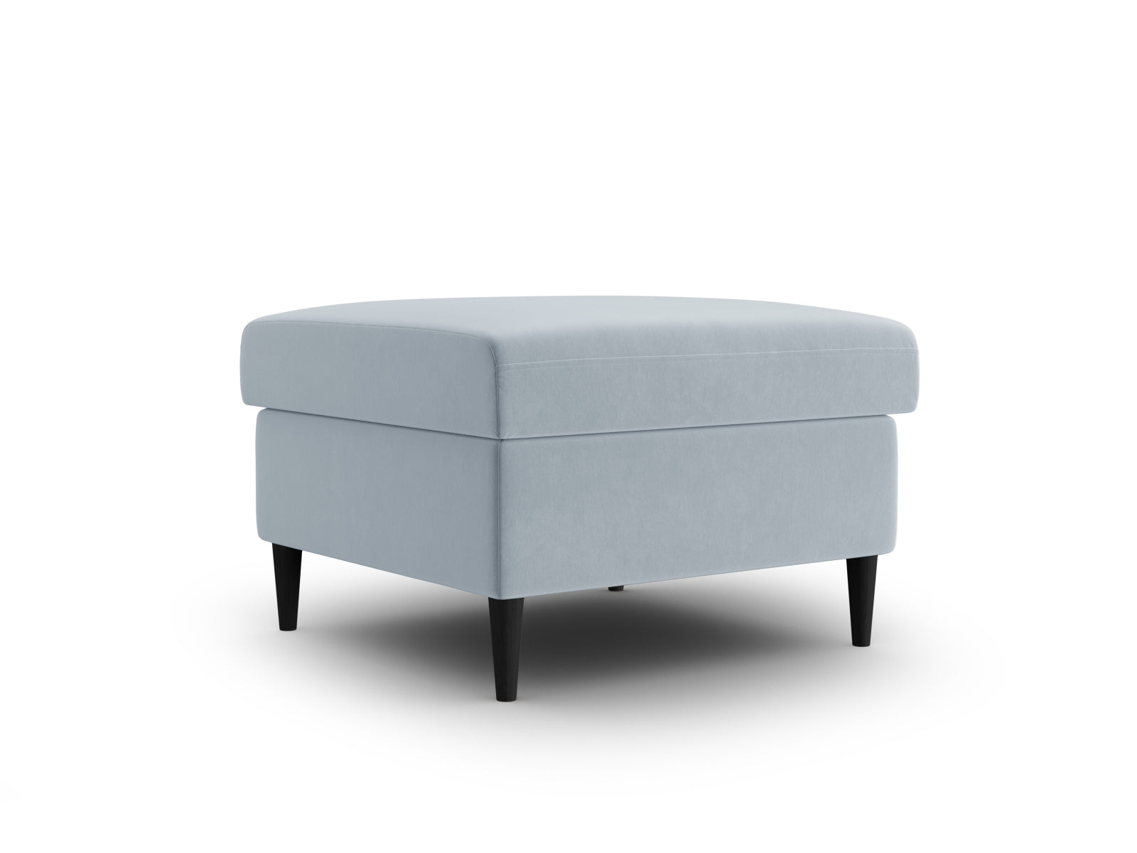 Eleganter Kyoto Pouf in sanftem Hellblau, 70 cm Durchmesser, ideal für stilvolle Akzente und komfortable Sitzmöglichkeiten im Wohnraum.