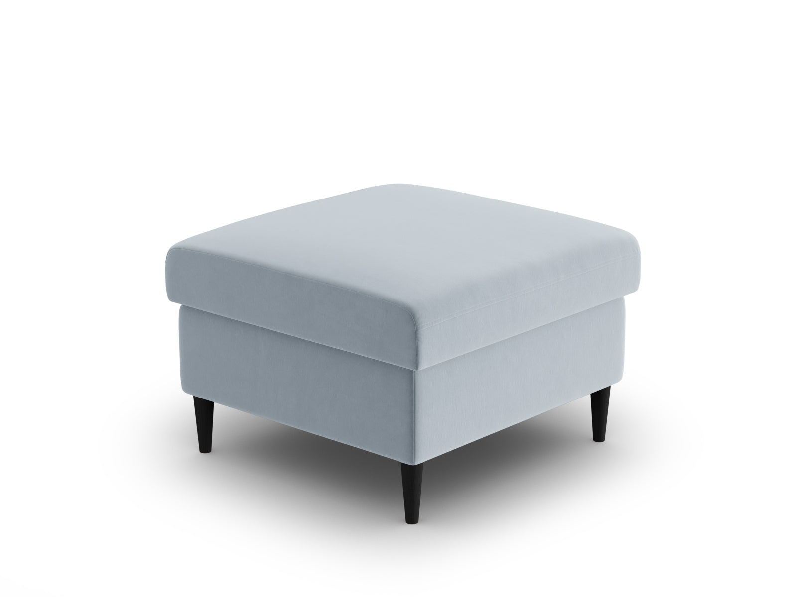 Stylischer Kyoto Pouf in zartem Hellblau, 70 cm Durchmesser, perfekt für gemütliche Sitzgelegenheiten und moderne Wohnraumgestaltung.