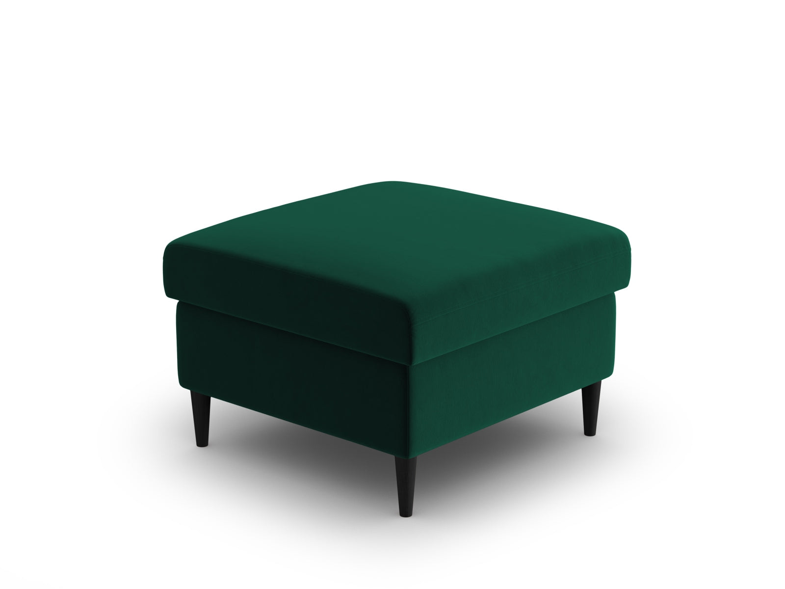 Stylischer Kyoto Pouf in tiefem Flaschengrün, 70 cm Durchmesser, perfekt für gemütliche Sitzgelegenheiten und moderne Wohnraumgestaltung.