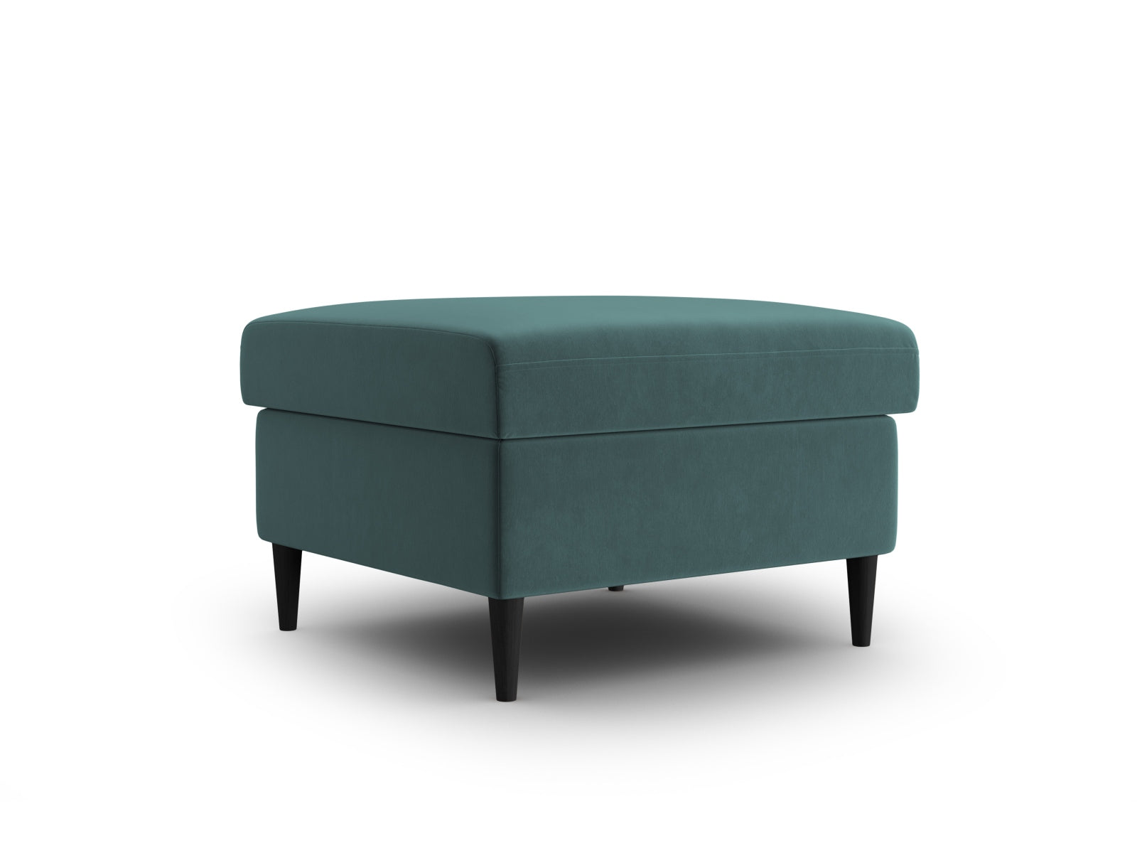 Eleganter Kyoto Pouf in Petrol-Riviera, 70 cm Durchmesser, ideal für stilvolle Akzente und zusätzlichen Komfort in jedem Raum.