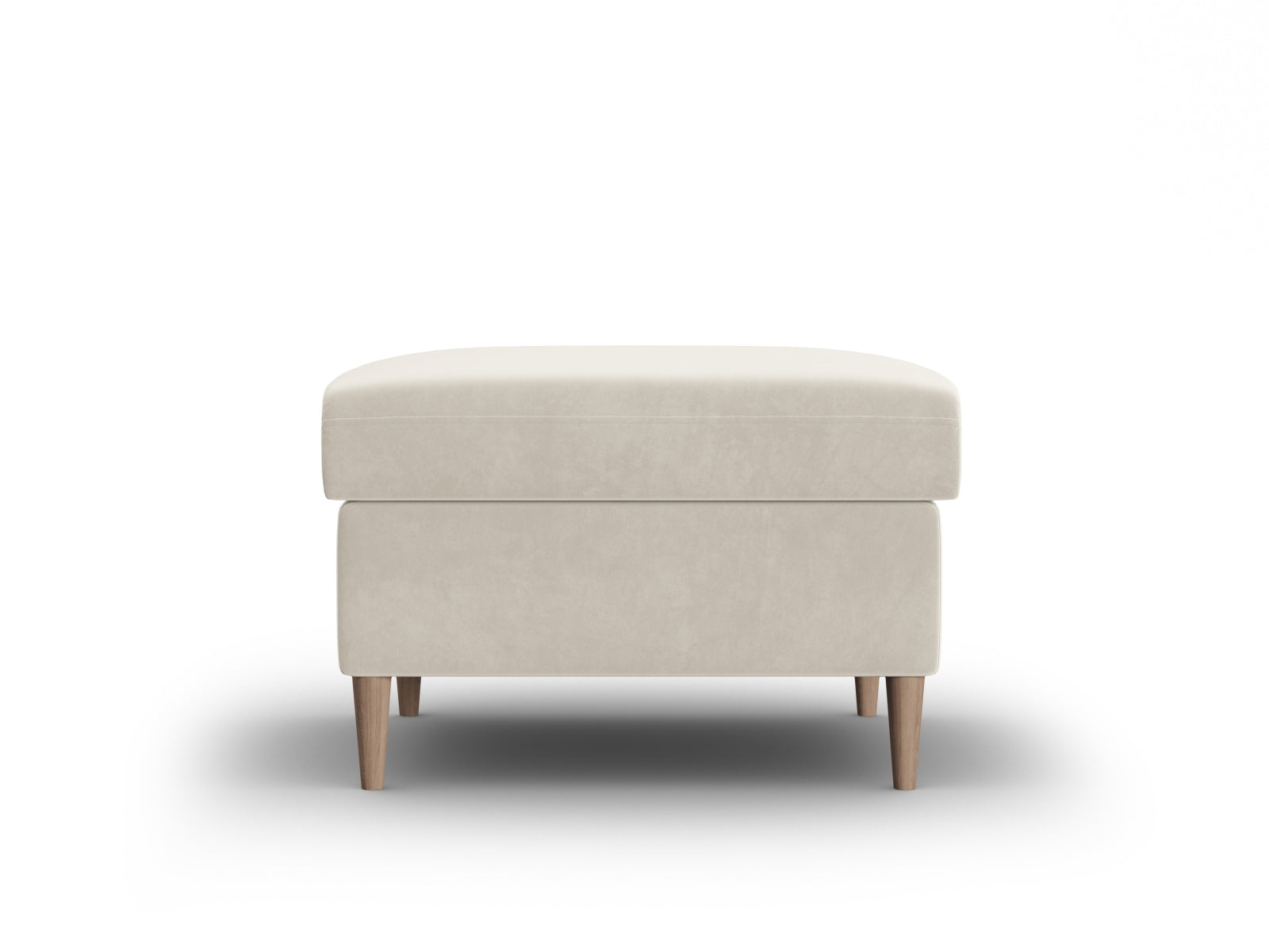 Eleganter Kyoto Pouf mit 70 cm Durchmesser in sanftem Beige, ideal für gemütliche Akzente in modernen Wohnräumen.