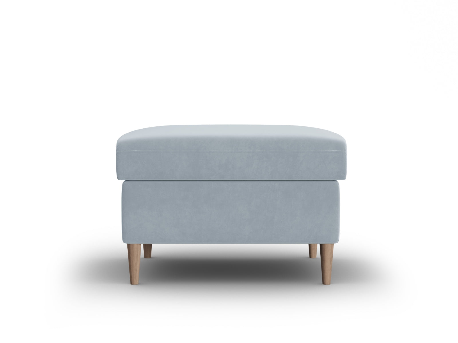 Eleganter Kyoto Pouf in sanftem Hellblau, 70 cm Durchmesser, ideal für stilvolle Akzente und komfortable Sitzmöglichkeiten im Wohnbereich.