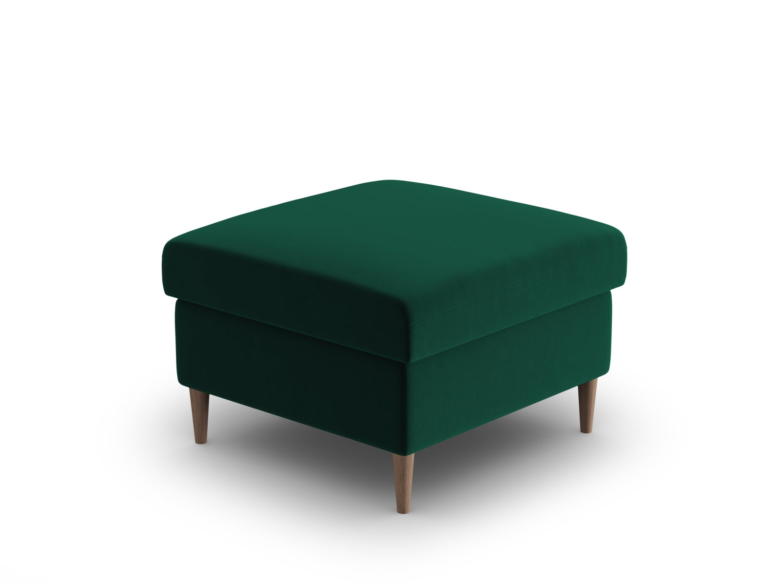 Eleganter Kyoto Pouf in sattem Flaschengrün, 70 cm Durchmesser, ideal für stilvolle Akzente und komfortable Sitzmöglichkeiten im Wohnbereich.