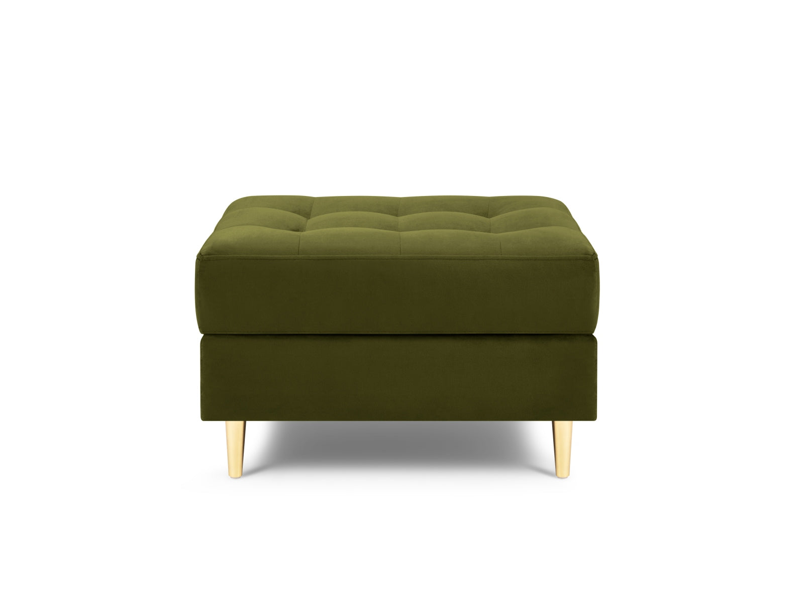 Moderner 1-Sitzer Pouf Aspen in ansprechendem Grünton, perfekt für stilvolle Akzente und komfortable Sitzmöglichkeiten in jedem Raum.