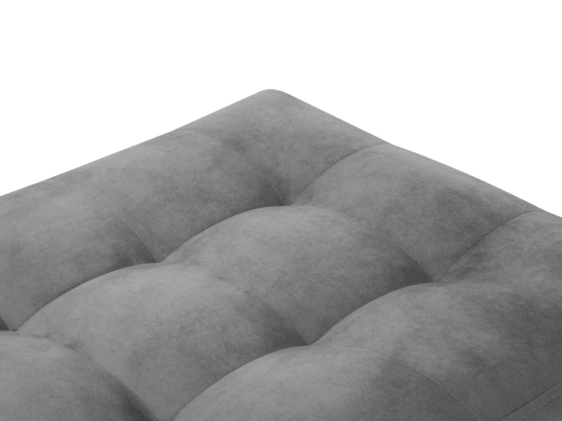 Eleganter 1-Sitzer Pouf Aspen in modernem Grau, ideal für stilvolle Wohnräume. Hochwertige Materialien und Verarbeitung von Cosmopolitan Design.
