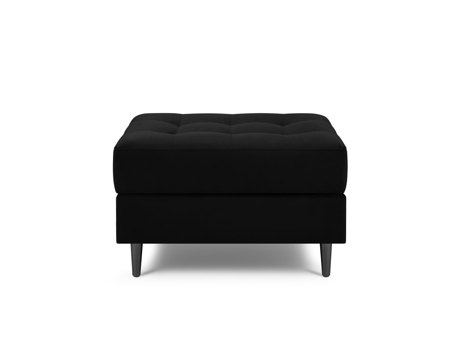 Eleganter 1-Sitzer Pouf Aspen in stilvollem Schwarz, ideal für moderne Wohnräume. Hochwertiges Design von Cosmopolitan Design.