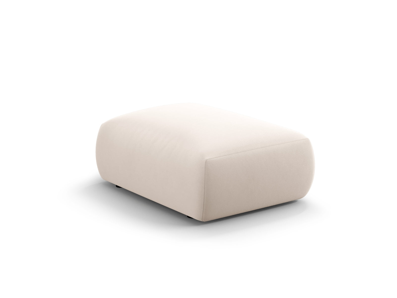 Eleganter 1-Sitzer Pouf Matera in sanften Beigetönen, ideal für entspannte Wohnräume und geschmackvolle Akzente, erhältlich bei Cosmopolitan Design.