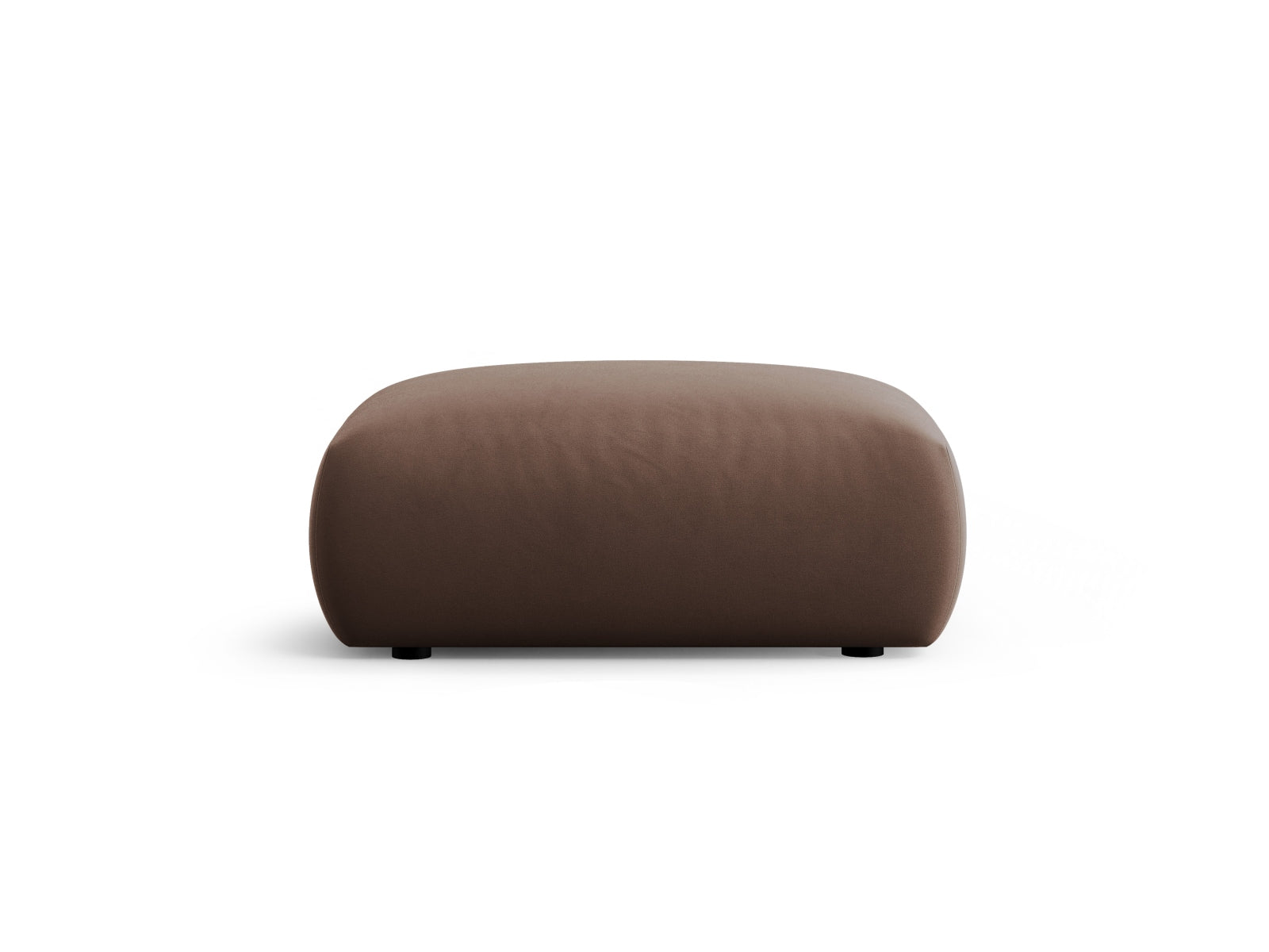 Eleganter 1-Sitzer Pouf Matera in warmem Braun, ideal für stilvolle Wohnräume. Hochwertiges Design von Cosmopolitan Design.