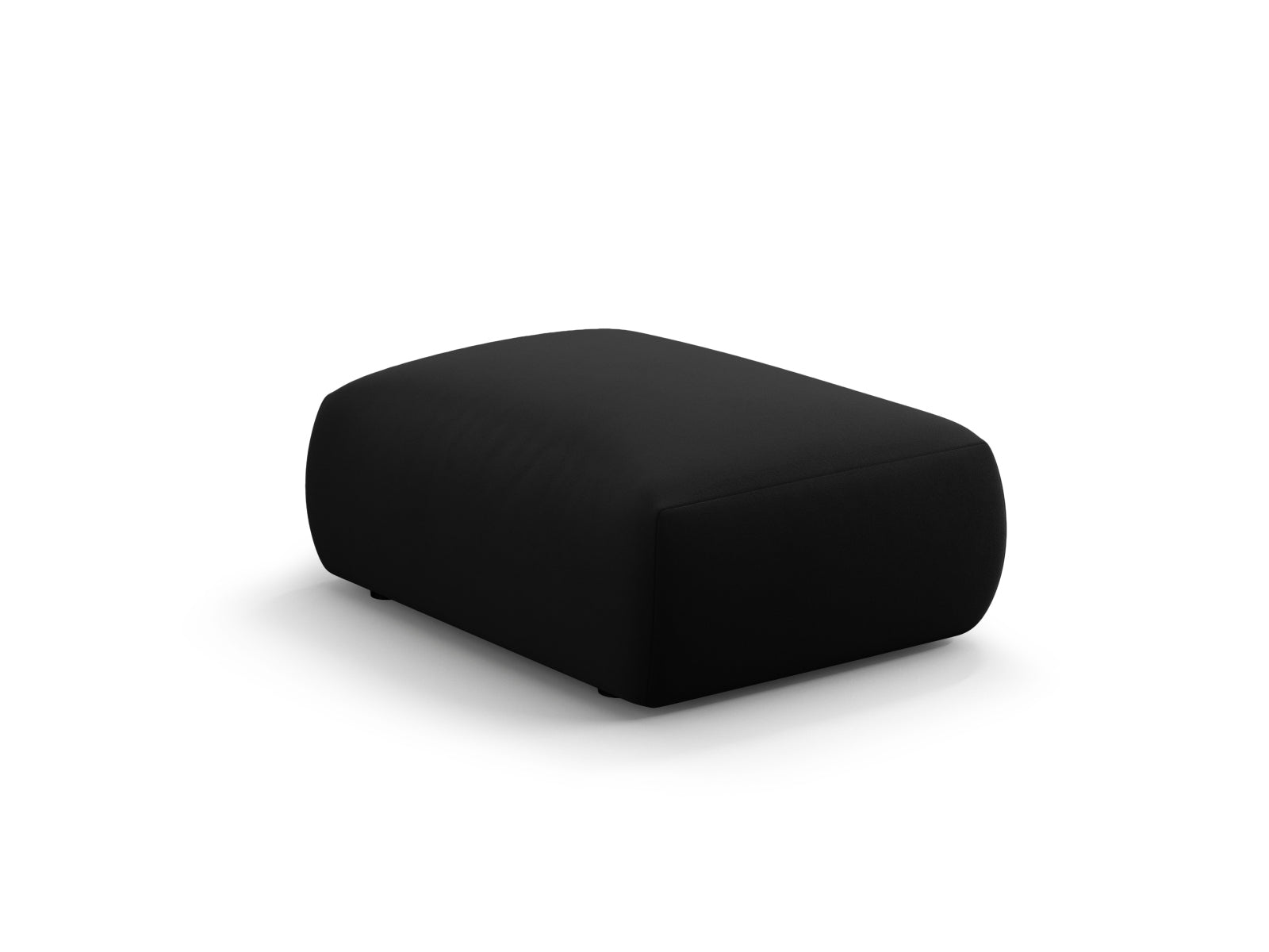 Eleganter 1-Sitzer Pouf Matera in klassischem Schwarz, ideal für moderne Wohnräume. Hochwertige Materialien und stilvolles Design von Cosmopolitan Design.