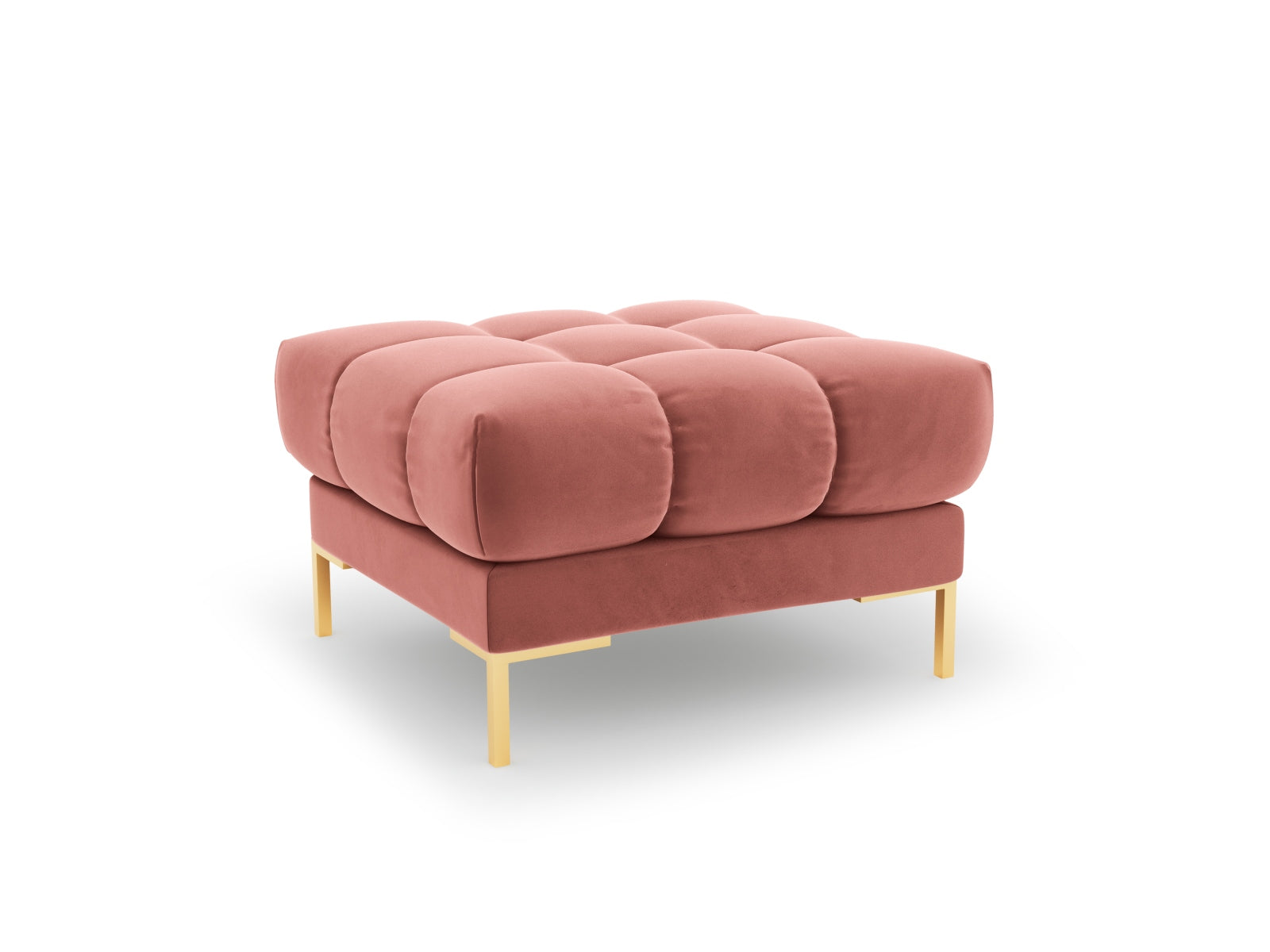 Stylischer 1-Sitzer Pouf Bali in lebhaftem Pink, ideal für moderne Wohnräume und als auffälliges Designelement.