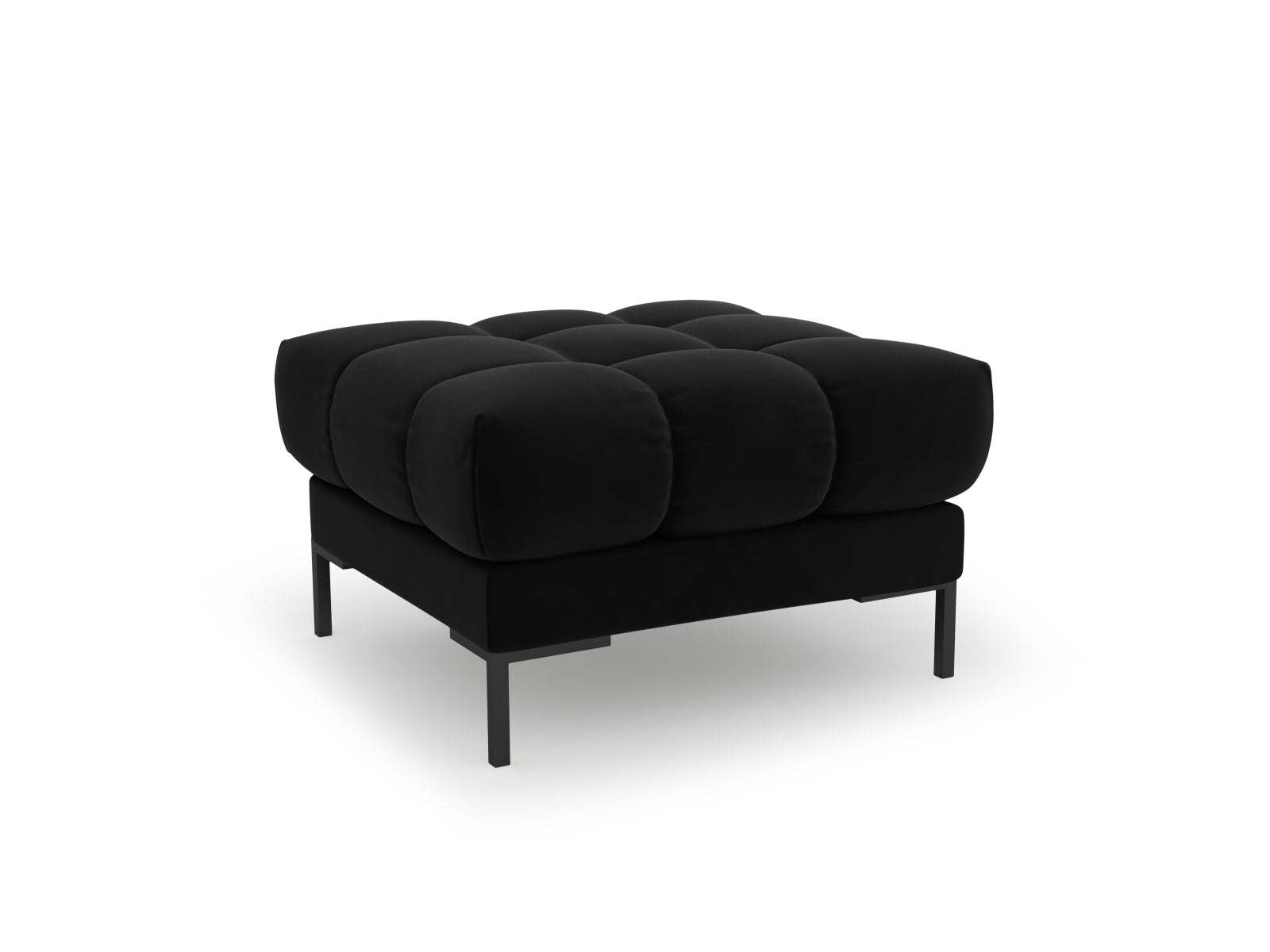 1-Sitzer Pouf Bali in Black-Bluvel präsentiert im Onlineshop von KAQTU Design AG. Pouf ist von Cosmopolitan Design