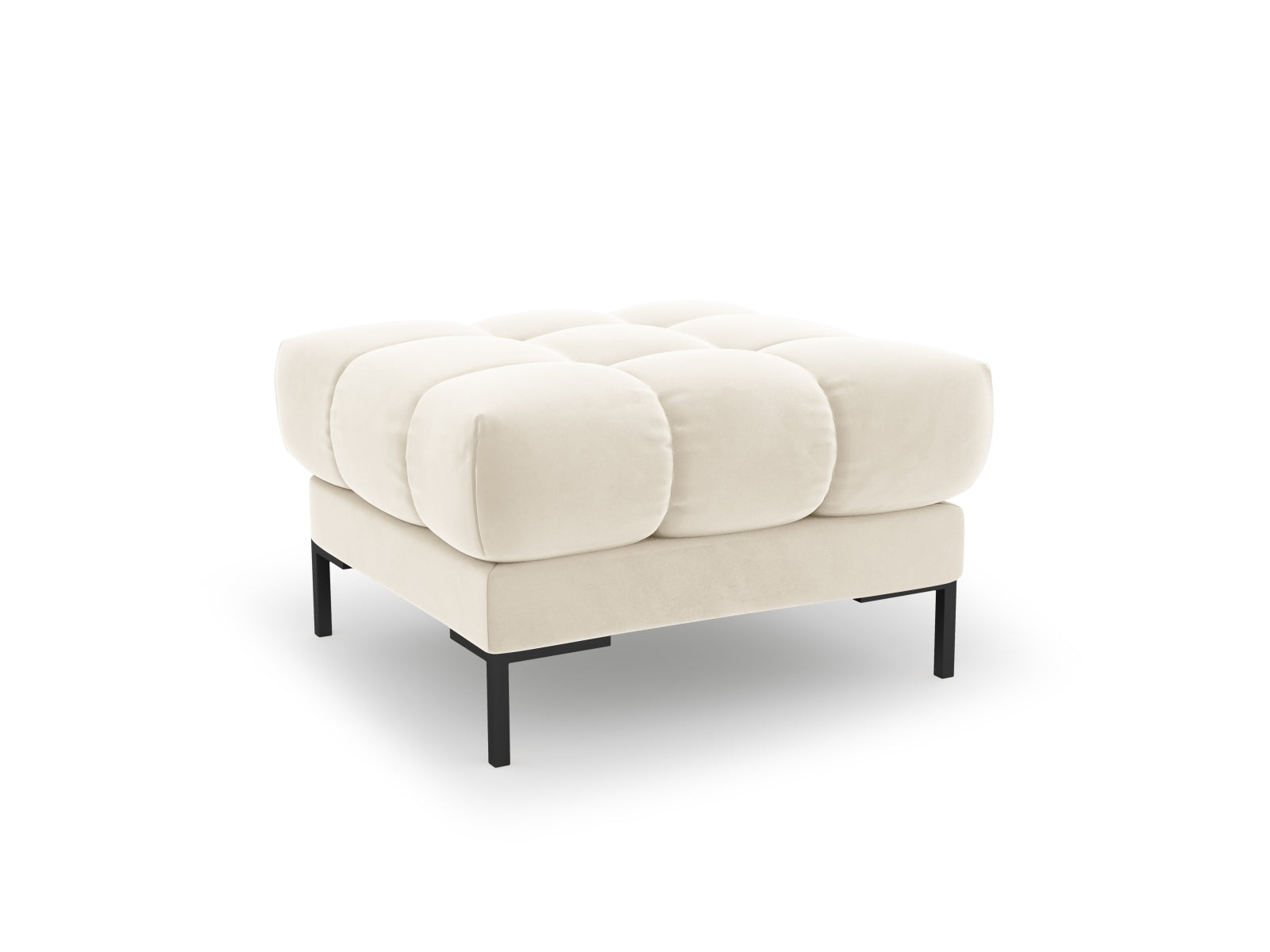 1-Sitzer Pouf Bali in Light Beige-Bluvel präsentiert im Onlineshop von KAQTU Design AG. Pouf ist von Cosmopolitan Design
