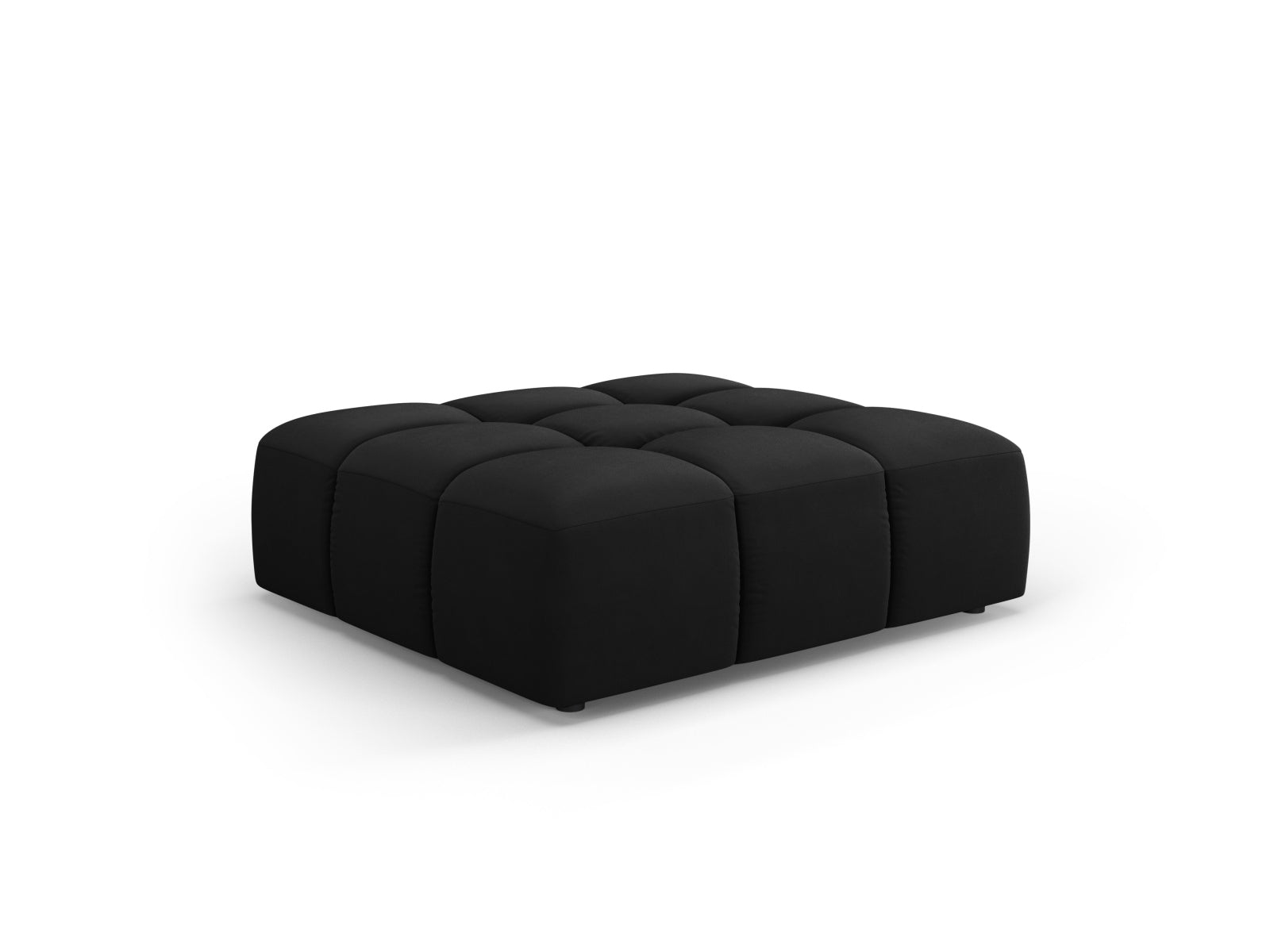1-Sitzer Pouf Moritz in Black-Bluvel präsentiert im Onlineshop von KAQTU Design AG. Pouf ist von Cosmopolitan Design