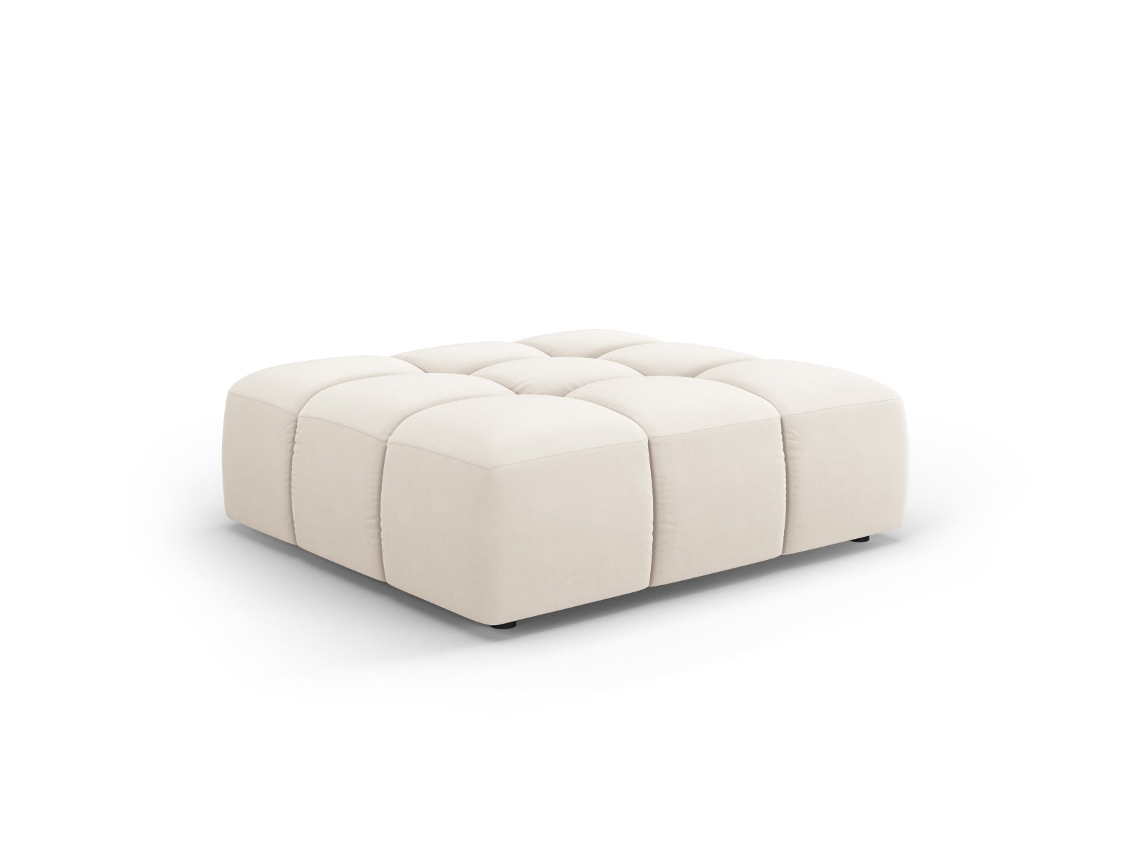 1-Sitzer Pouf Moritz in Light Beige-Bluvel präsentiert im Onlineshop von KAQTU Design AG. Pouf ist von Cosmopolitan Design