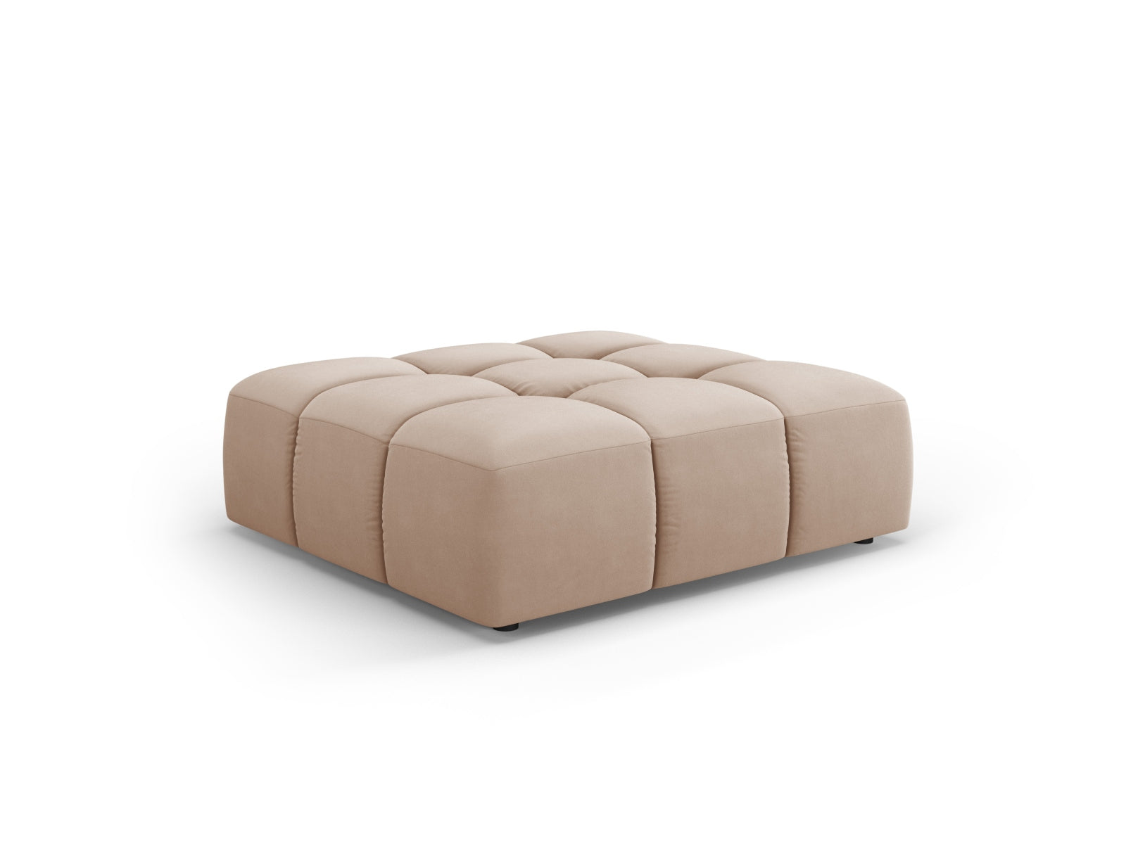 1-Sitzer Pouf Moritz in Beige-Bluvel präsentiert im Onlineshop von KAQTU Design AG. Pouf ist von Cosmopolitan Design