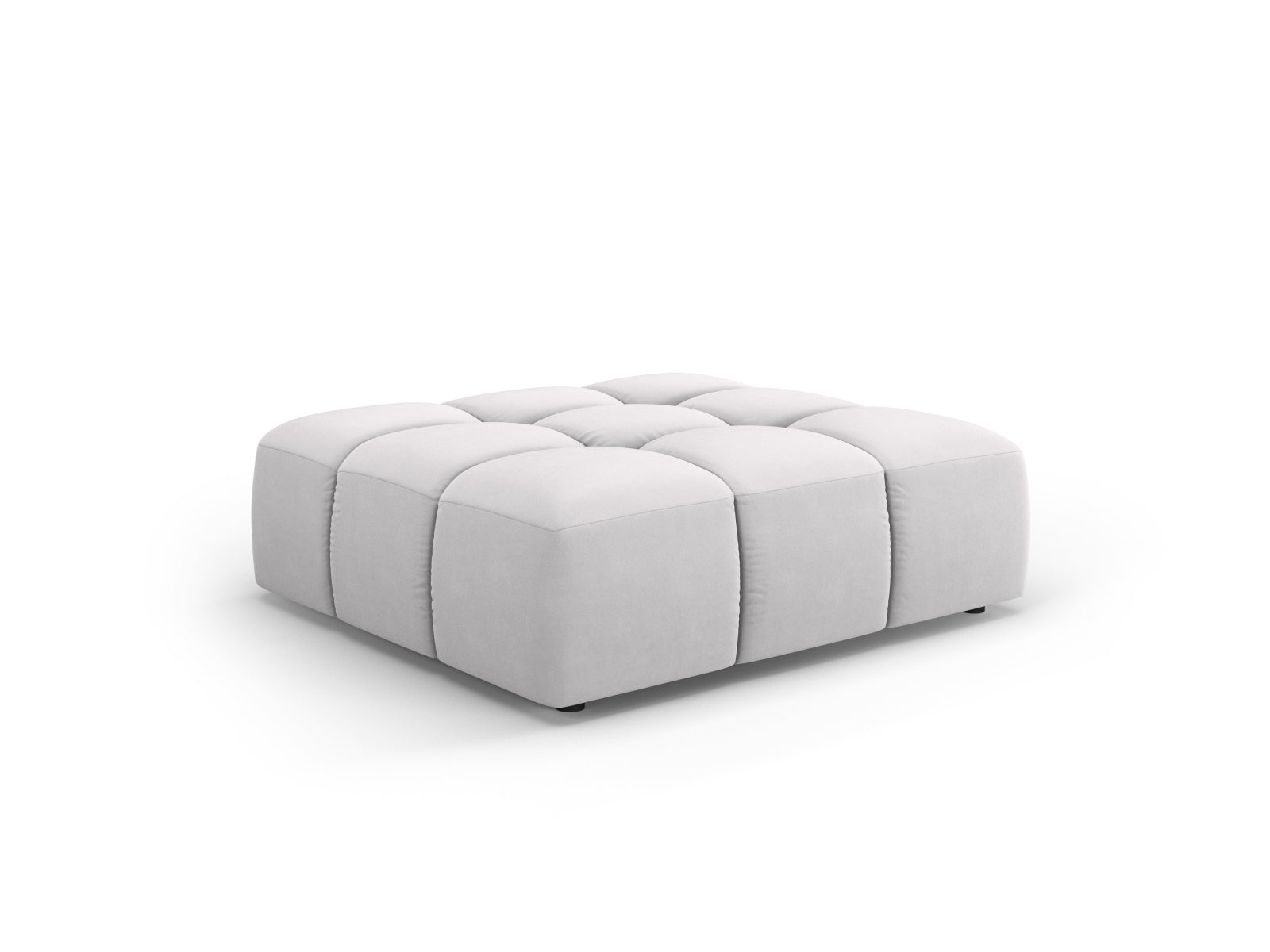 1-Sitzer Pouf Moritz in Silver-Bluvel präsentiert im Onlineshop von KAQTU Design AG. Pouf ist von Cosmopolitan Design