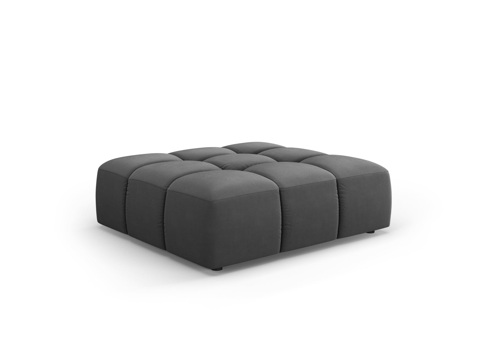 1-Sitzer Pouf Moritz in Grey-Bluvel präsentiert im Onlineshop von KAQTU Design AG. Pouf ist von Cosmopolitan Design