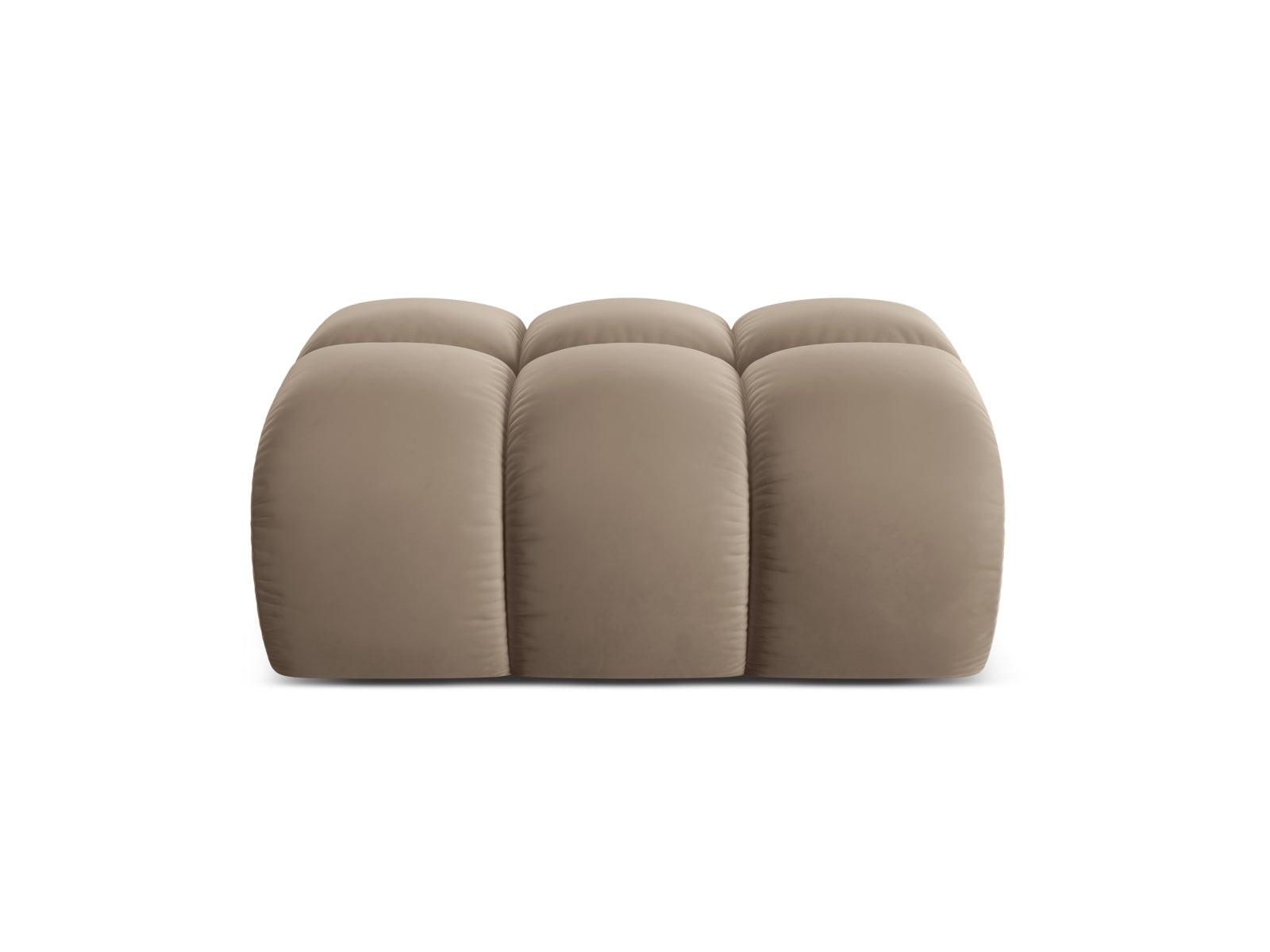 1-Sitzer Pouf Treno in Cappuccino-Bluvel präsentiert im Onlineshop von KAQTU Design AG. Pouf ist von Cosmopolitan Design