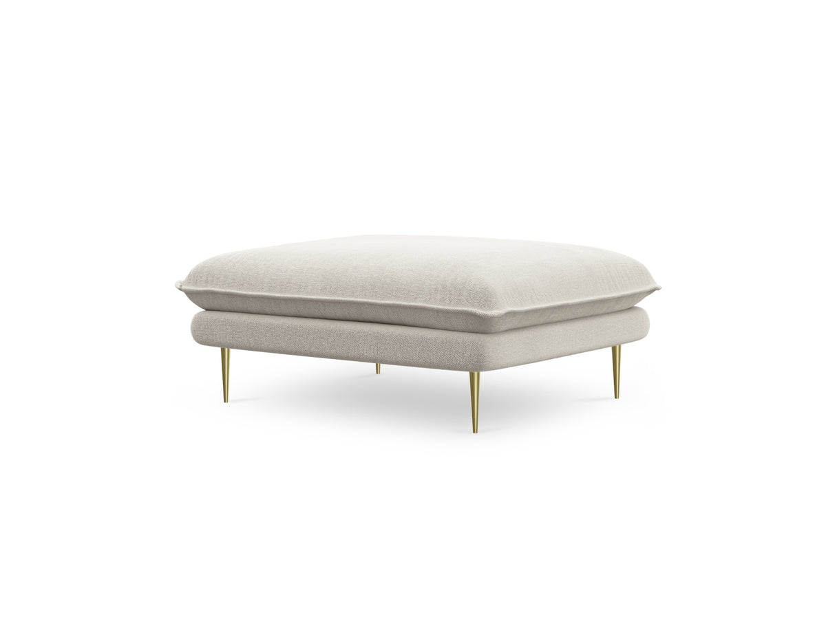 Vienna Pouf 1 Sitz 80cm in Light Beige/Gold-Positano präsentiert im Onlineshop von KAQTU Design AG. Pouf ist von Cosmopolitan Design