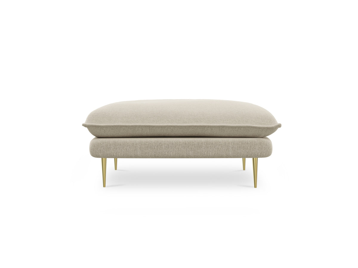 Vienna Pouf 1 Sitz 80cm in Beige/Gold-Positano präsentiert im Onlineshop von KAQTU Design AG. Pouf ist von Cosmopolitan Design