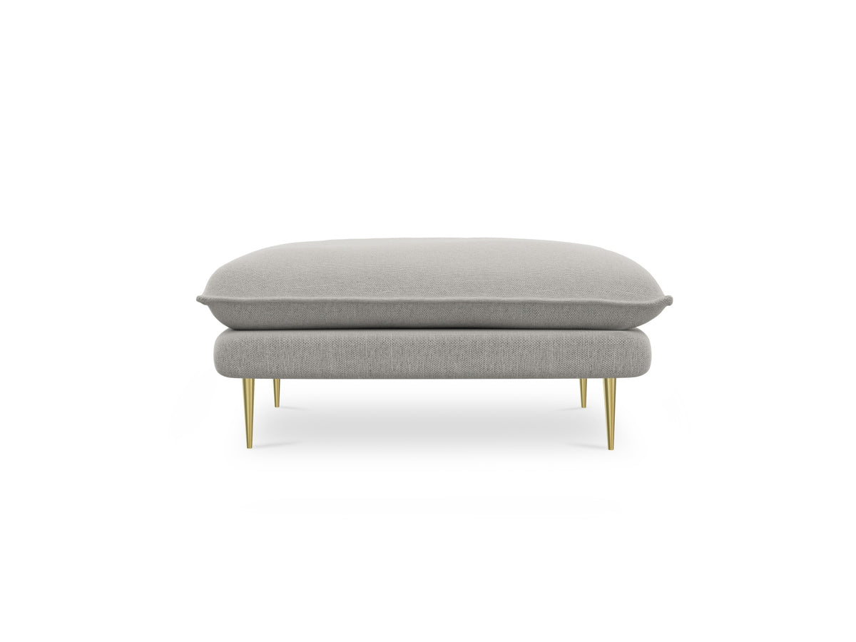 Vienna Pouf 1 Sitz 80cm in Light Grey/Gold-Asgard/ Positano präsentiert im Onlineshop von KAQTU Design AG. Pouf ist von Cosmopolitan Design