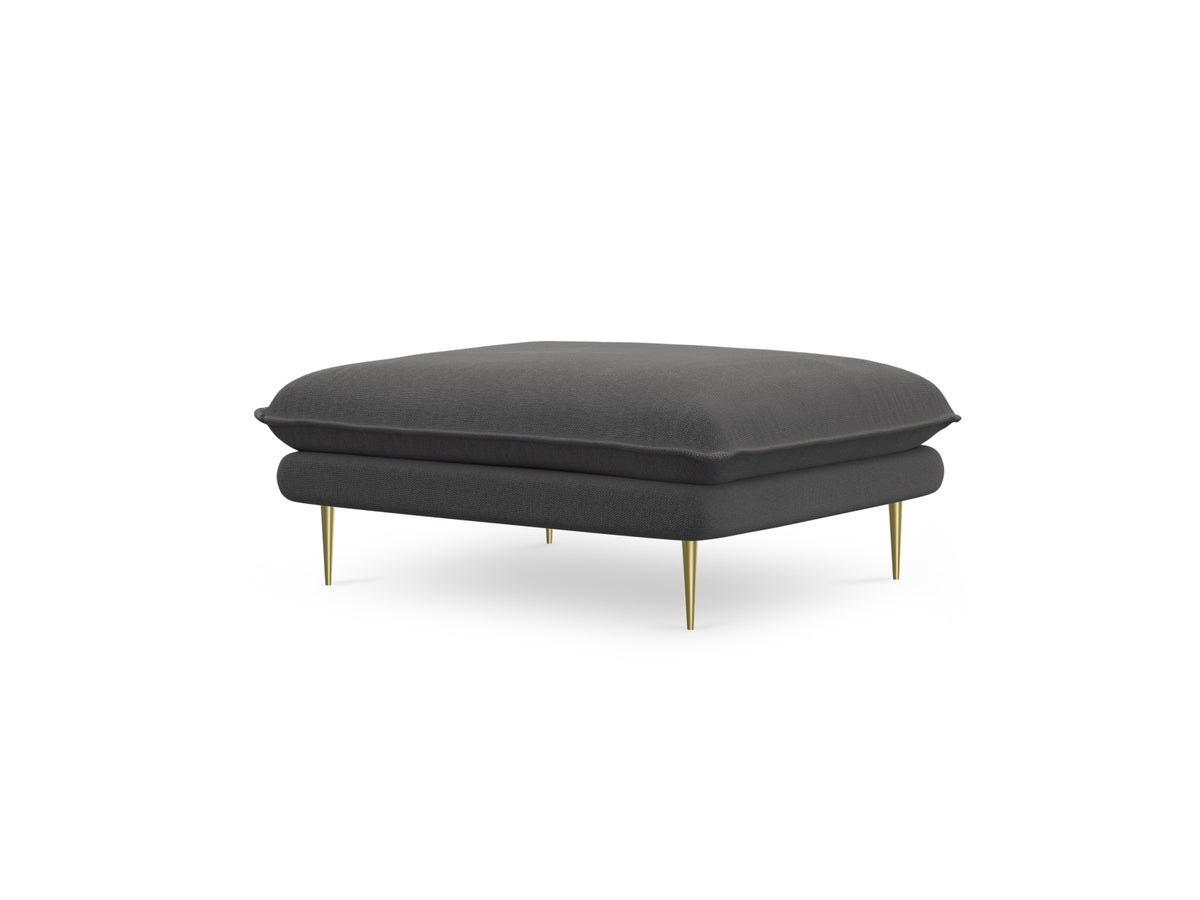 Vienna Pouf 1 Sitz 80cm in Dark Grey/Gold-Positano präsentiert im Onlineshop von KAQTU Design AG. Pouf ist von Cosmopolitan Design