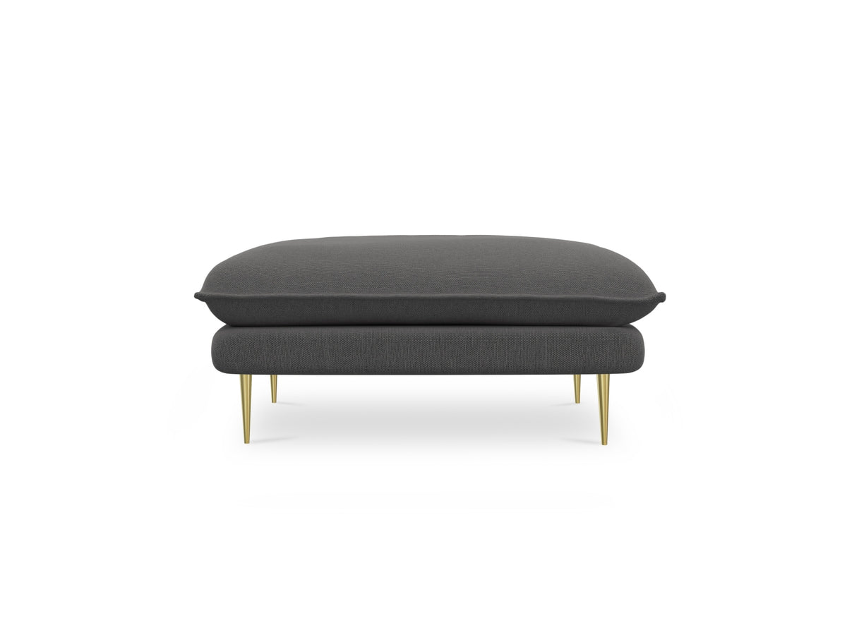 Vienna Pouf 1 Sitz 80cm in Dark Grey/Gold-Positano präsentiert im Onlineshop von KAQTU Design AG. Pouf ist von Cosmopolitan Design