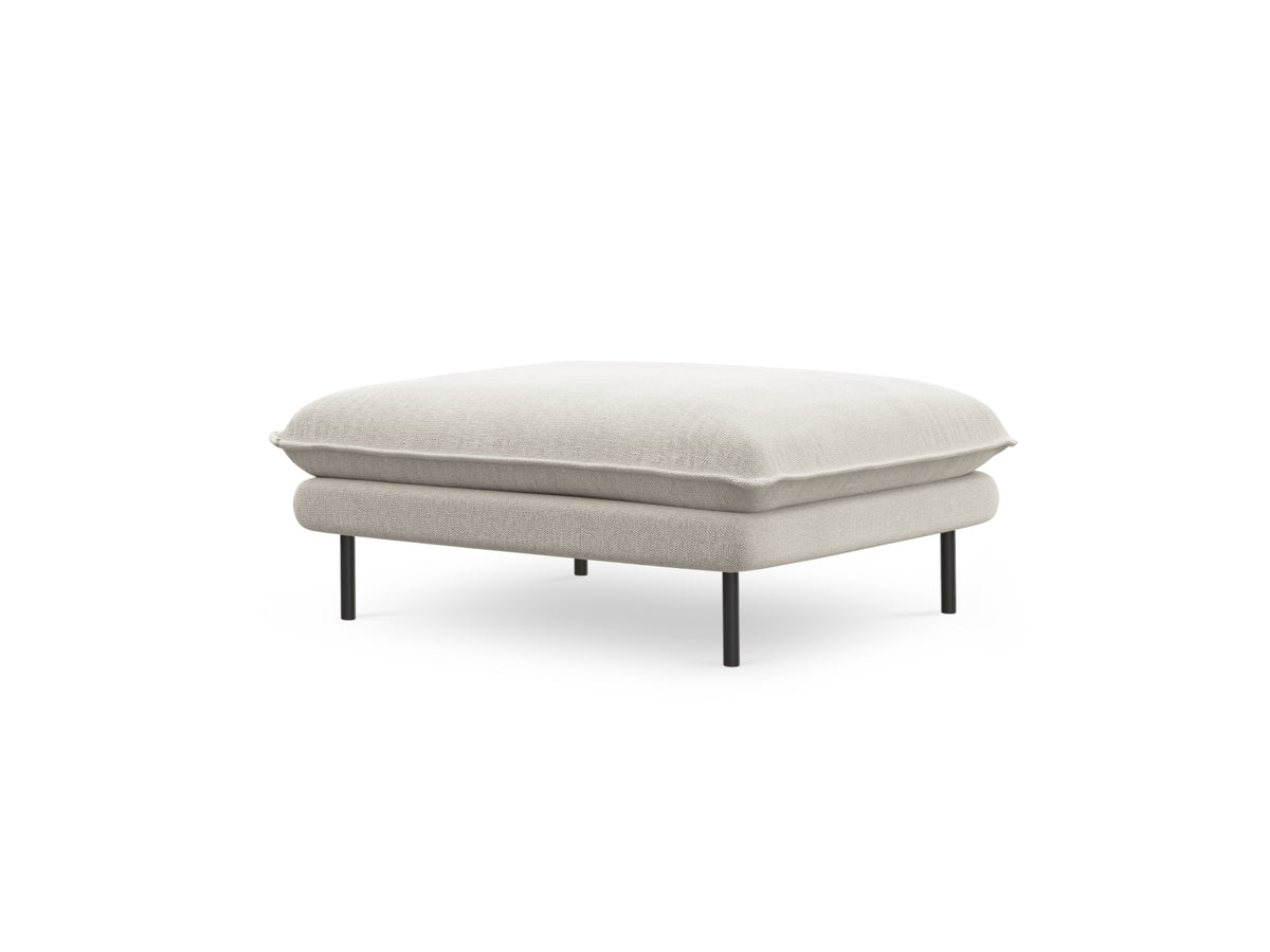 Vienna Pouf 1 Sitz 80cm in Light Beige/Schwarz-Positano präsentiert im Onlineshop von KAQTU Design AG. Pouf ist von Cosmopolitan Design