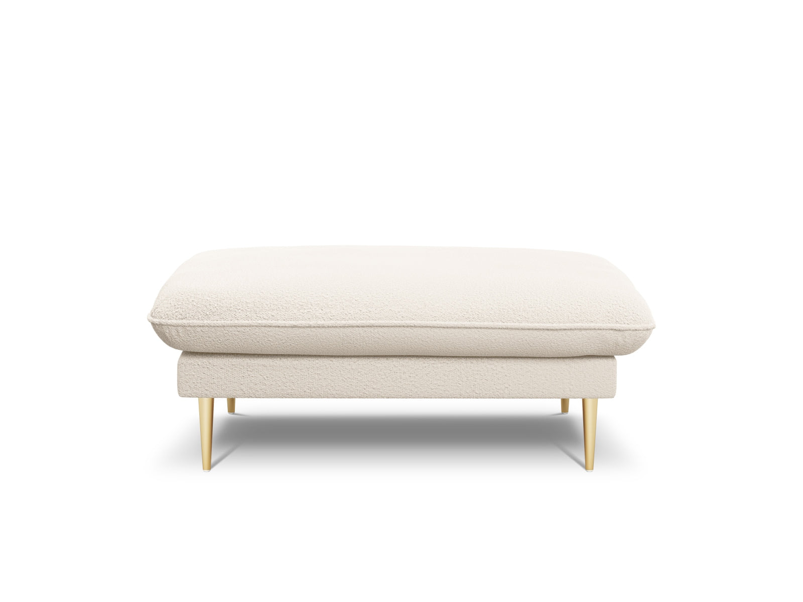 Stylischer Vienna Boucle Pouf in sanftem Beige, 80 cm Durchmesser, vielseitig einsetzbar als Sitz oder dekoratives Highlight in modernen Interiors.