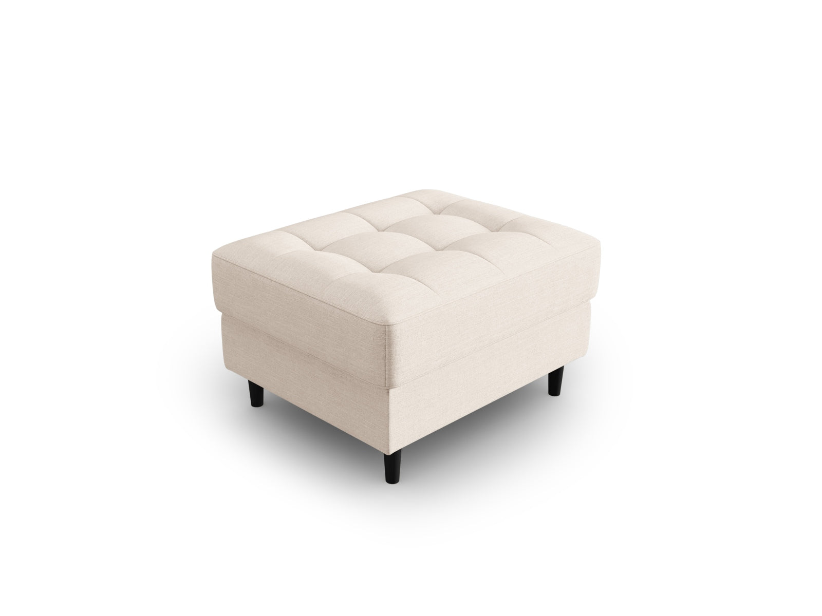 Eleganter 1-Sitzer Pouf Aspen in sanftem Beige, ideal für stilvolle Wohnräume. Hochwertiges Design von Cosmopolitan Design.