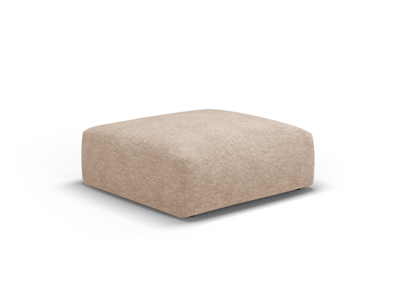 Eleganter 1-Sitzer Pouf Matera in sanftem Beige, ideal für stilvolle Wohnräume und entspannende Sitzgelegenheiten.