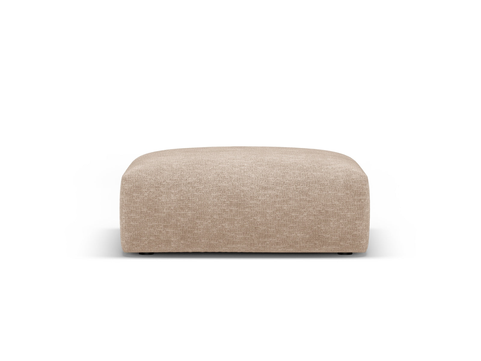Moderner 1-Sitzer Pouf Matera in zartem Beige, perfekt für gemütliche Ecken und stilvolle Akzente in jedem Raum.