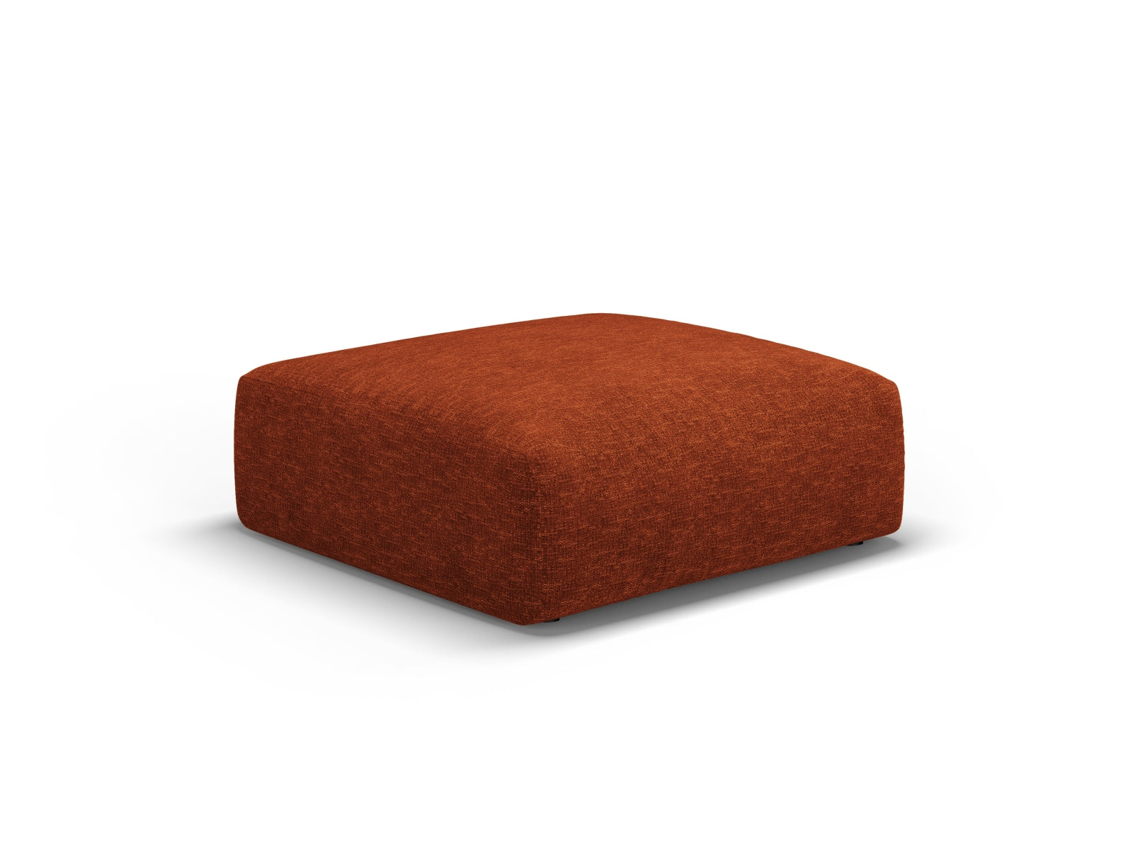Stylischer 1-Sitzer Pouf Matera in warmem Terracotta, ideal für gemütliche Akzente und modernes Wohndesign.