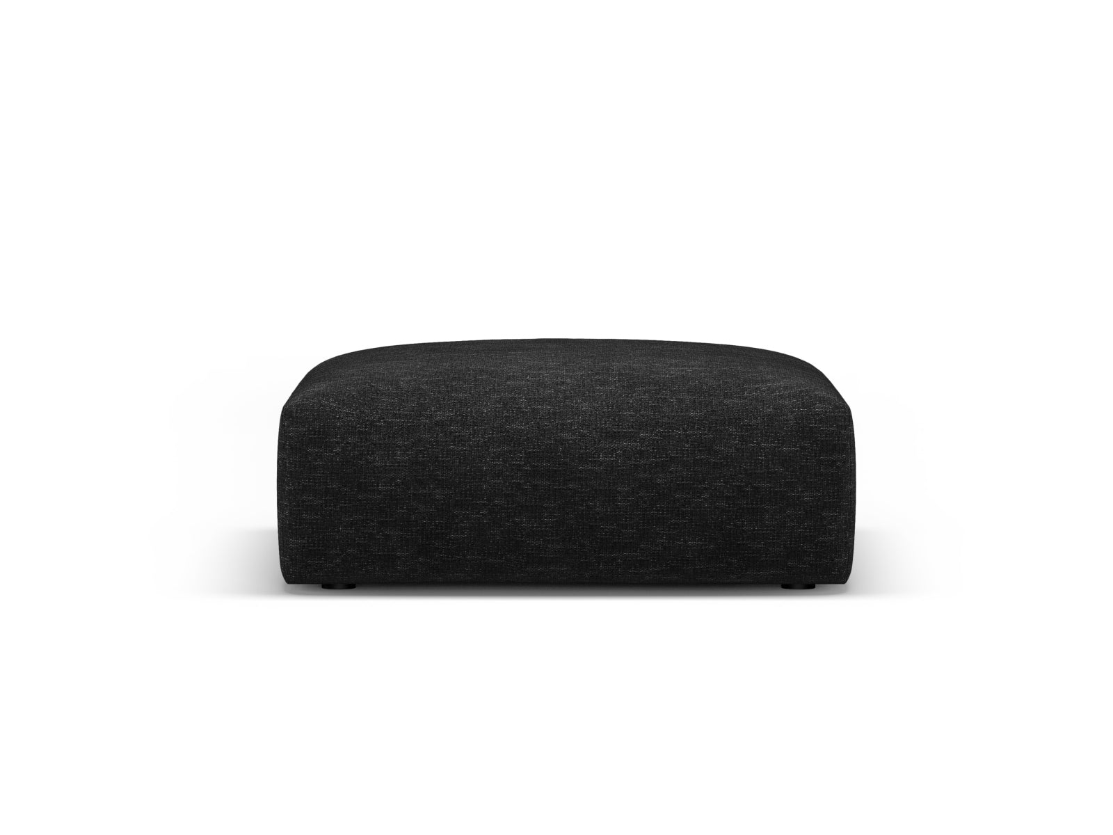 Eleganter 1-Sitzer Pouf Matera in stilvollem Schwarz, ideal für moderne Wohnräume. Hochwertiges Design von Cosmopolitan Design.