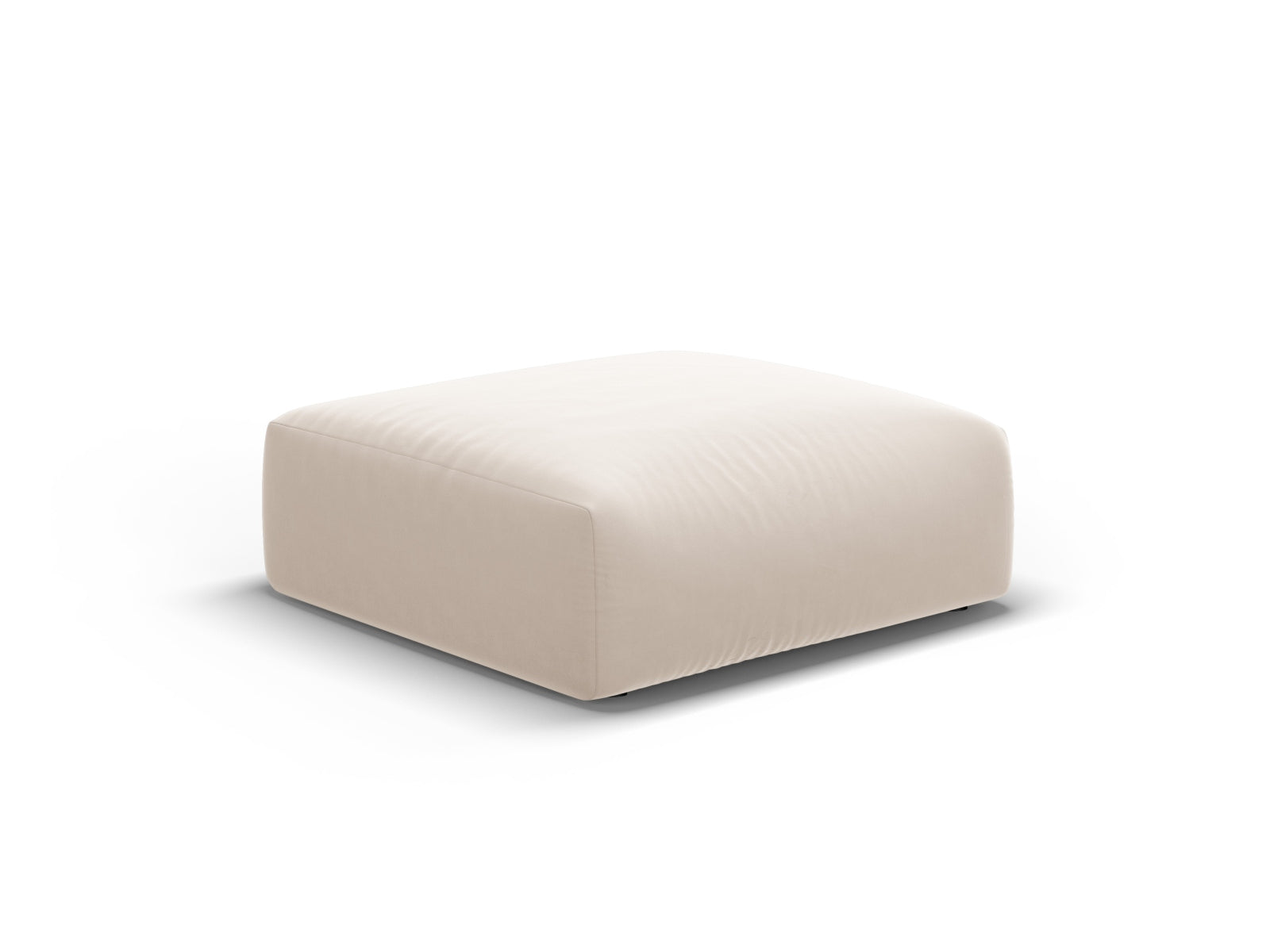 Eleganter 1-Sitzer Pouf Matera in sanften Beige- und Grautönen, ideal für stilvolle Wohnräume und entspannte Atmosphäre.