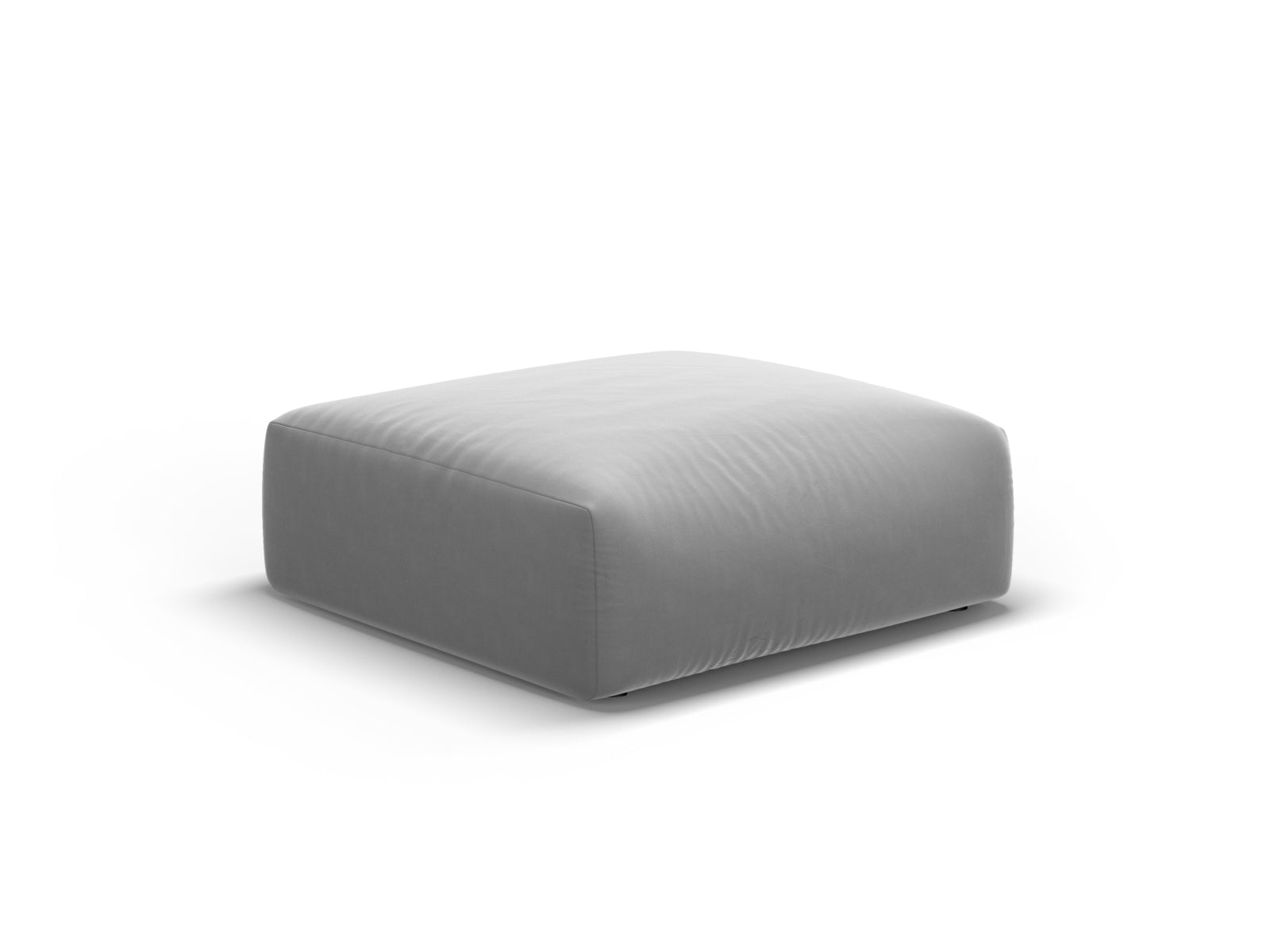 Moderner 1-Sitzer Pouf Matera in neutralem Grau, ideal für gemütliche Stunden und als schickes Möbelstück in Ihrem Zuhause.