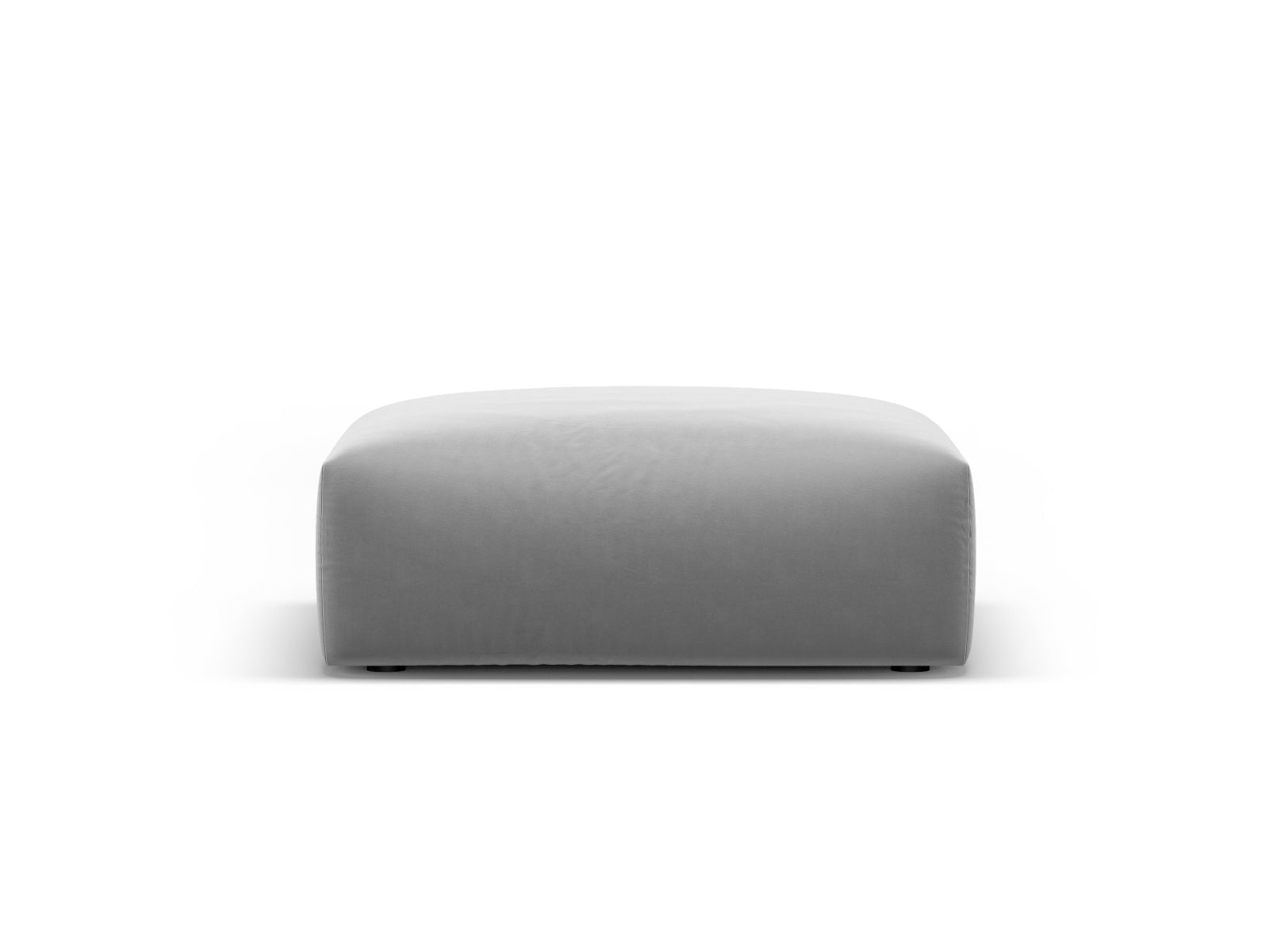 Stylischer 1-Sitzer Pouf Matera in elegantem Grau, perfekt für entspannte Momente und als dekoratives Element in jedem Raum.