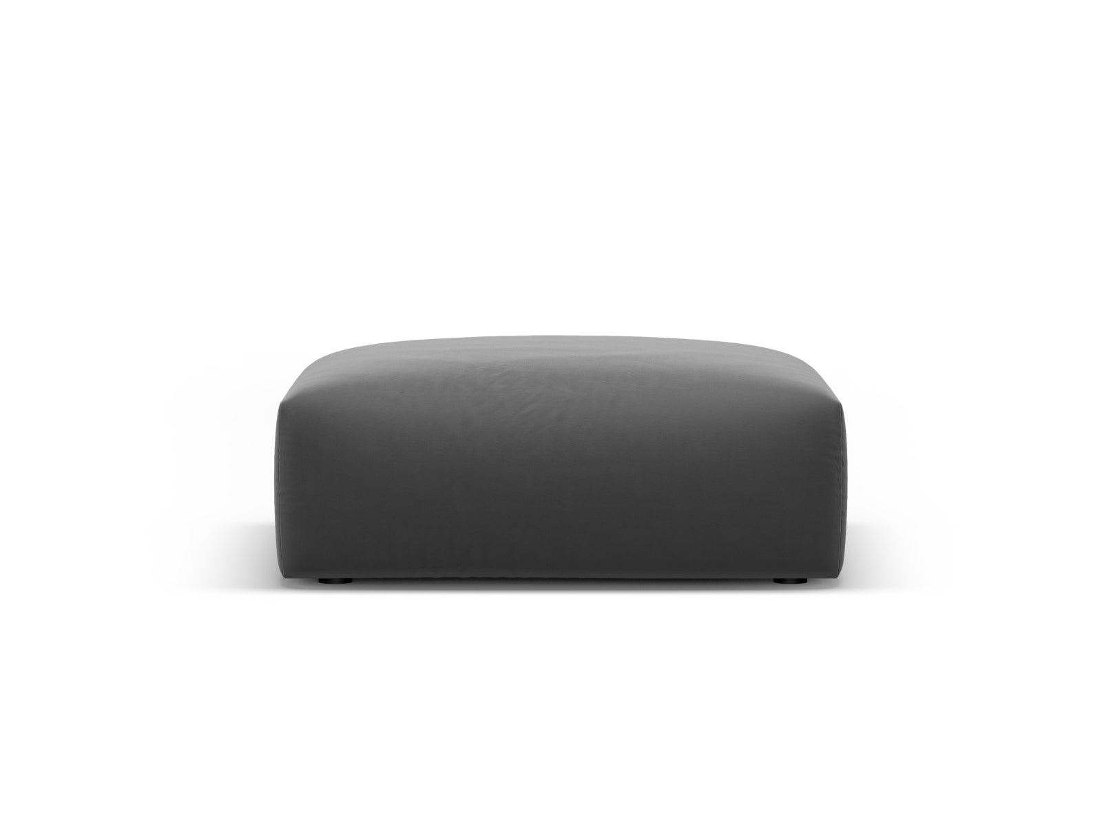 Eleganter 1-Sitzer Pouf Matera in Dunkelgrau, ideal für stilvolle Wohnräume. Hochwertiges Design von Cosmopolitan Design.