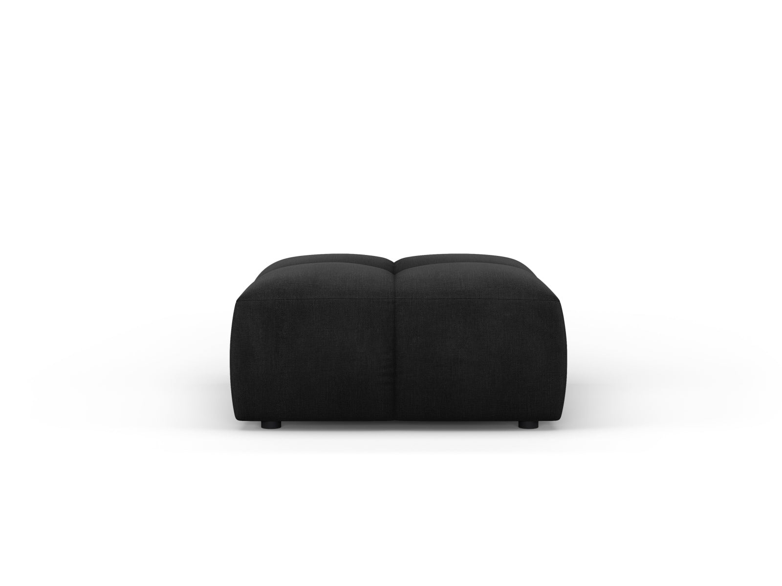 Stylischer 1-Sitzer Pouf Moritz in zeitlosem Schwarz, perfekt für jedes moderne Zuhause. Hochwertige Verarbeitung und elegantes Design von Cosmopolitan Design.
