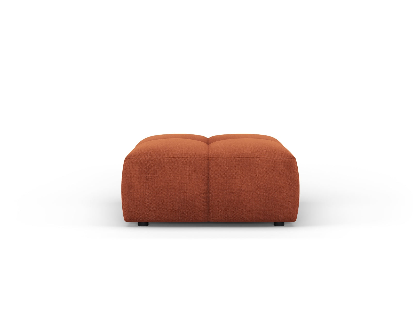 Eleganter 1-Sitzer Pouf Moritz in strahlendem Orange, perfekt für trendbewusste Interiors. Hochwertige Verarbeitung und modernes Design von Cosmopolitan Design.