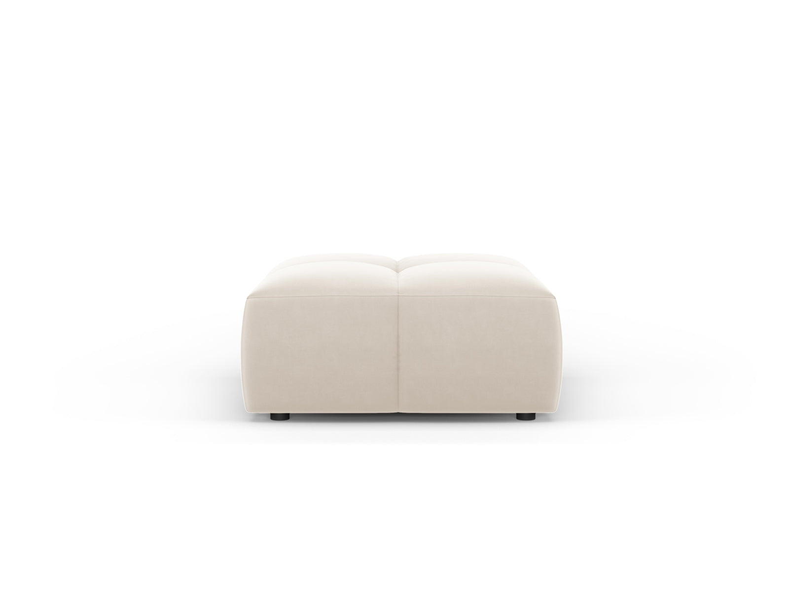 Eleganter 1-Sitzer Pouf Moritz in sanftem Beige, ideal für gemütliche Stunden und als dekoratives Element in jedem Raum.