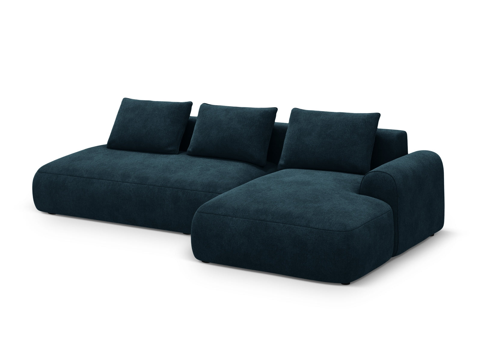 Elegantes 5-Sitzer Ecksofa Calma in Deep Petrol-Vogue, ideal für Wohnräume, mit praktischer Schlaffunktion und Stauraum.
